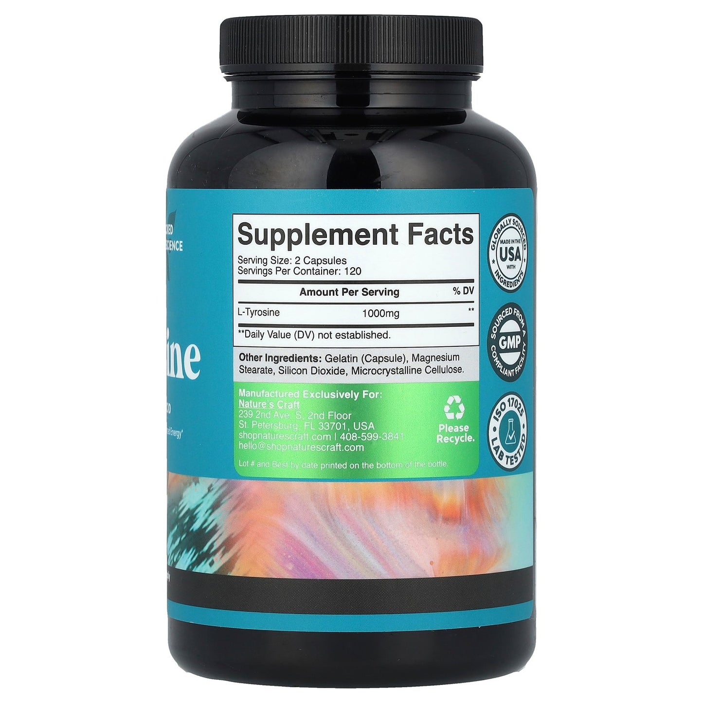 Nature's Craft, L-Tyrosine, 240 Capsules (500 mg per Capsule)