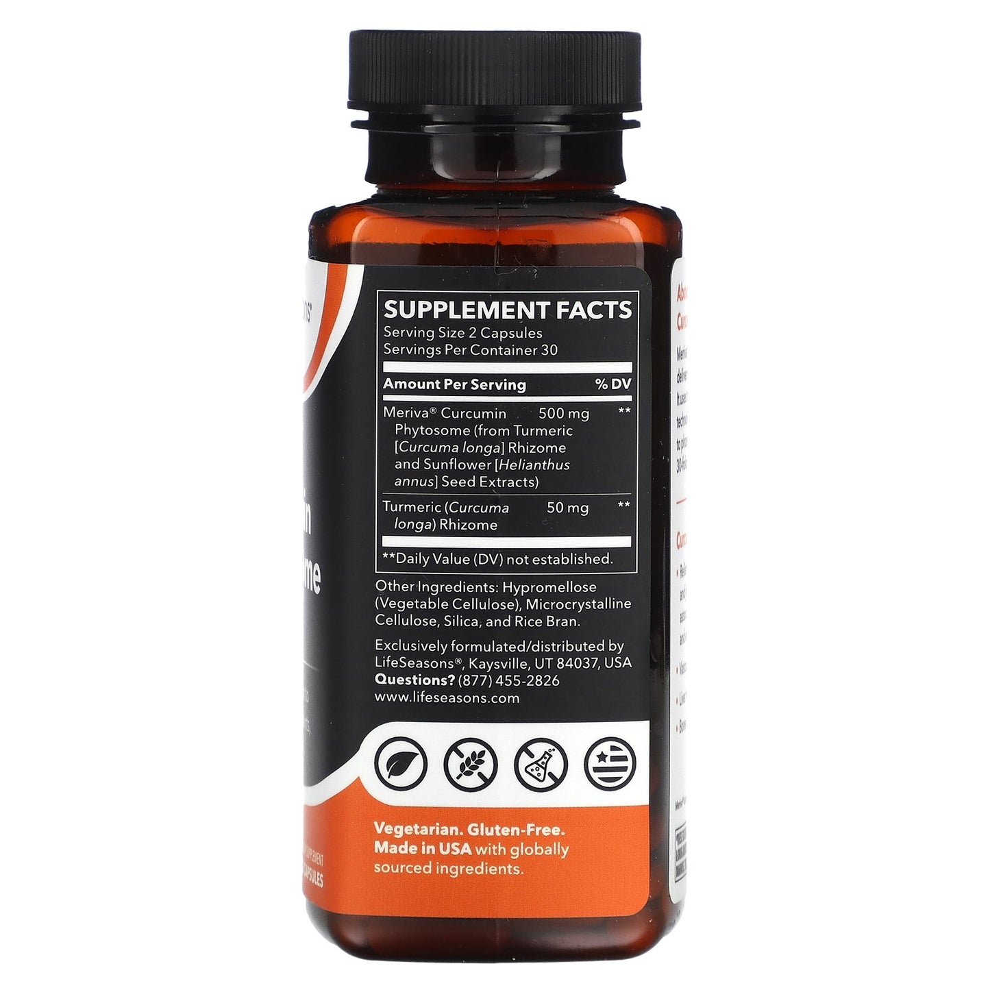 LifeSeasons, Meriva® Curcumin Phytosome, 60 Veg Capsules