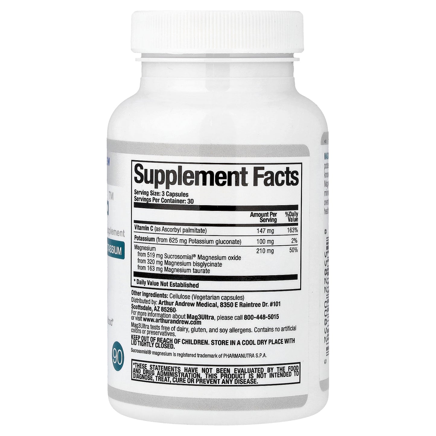 Arthur Andrew Medical, Mag3Ultra™, 90 Capsules