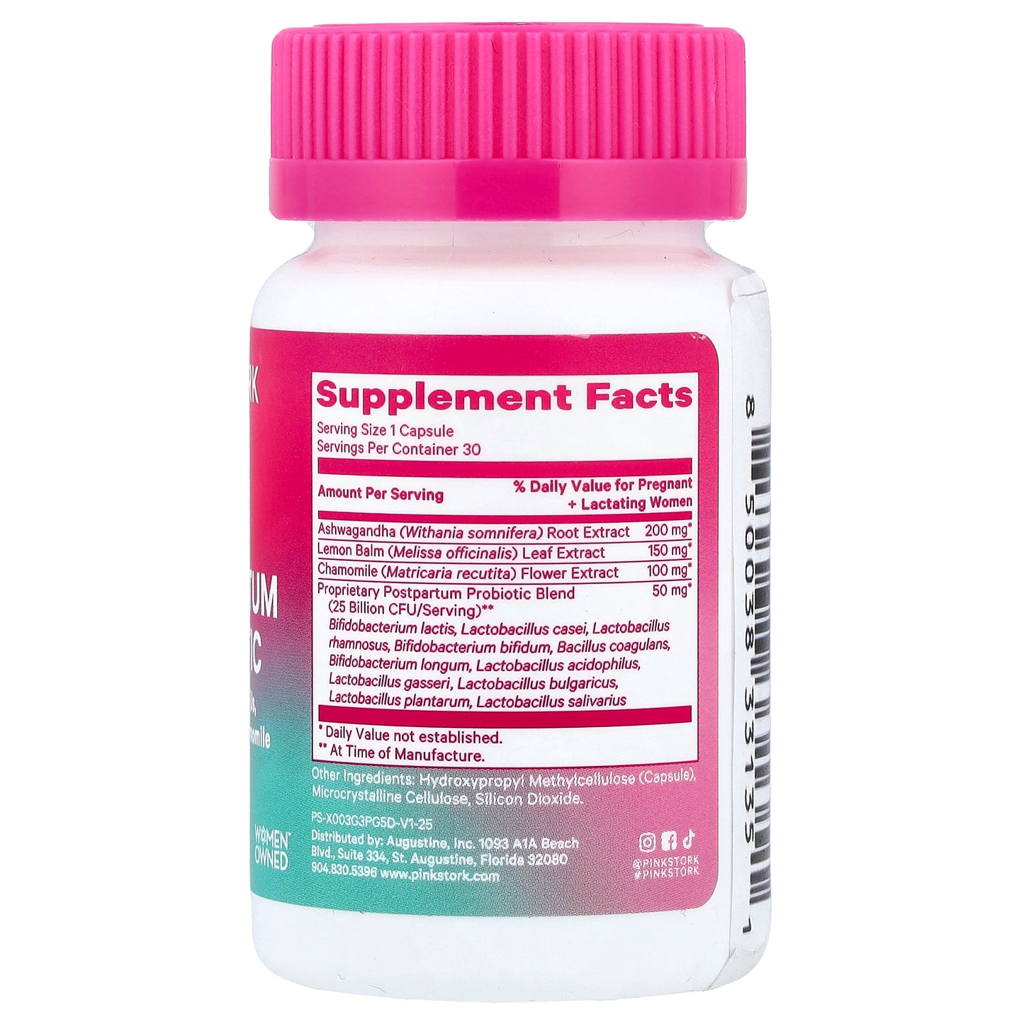 Pink Stork, Postpartum Probiotic, 30 Capsules