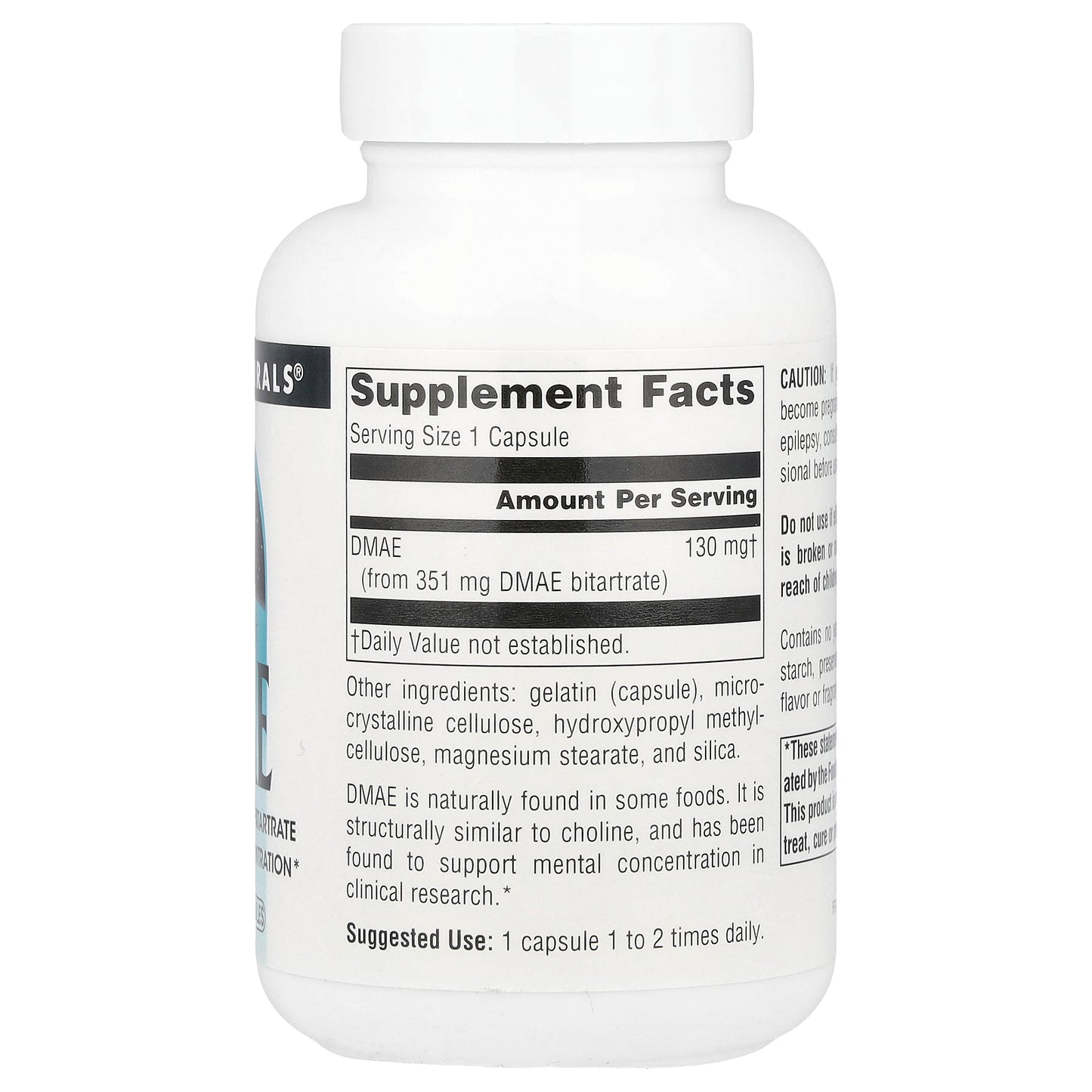 Source Naturals, DMAE , 351 mg, 100 Capsules