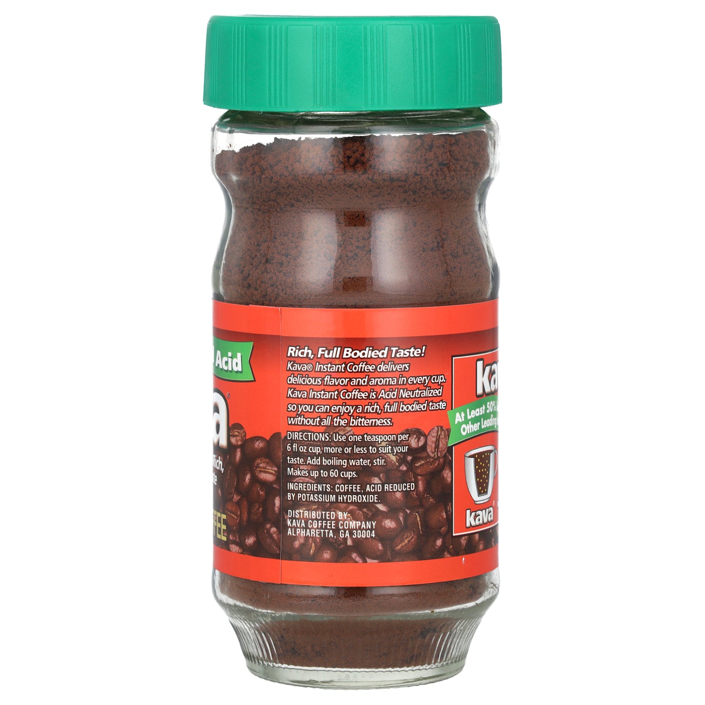 Kava Coffee, Instant Coffee, Reduced Acid, Decaf , 4 oz (113 g)