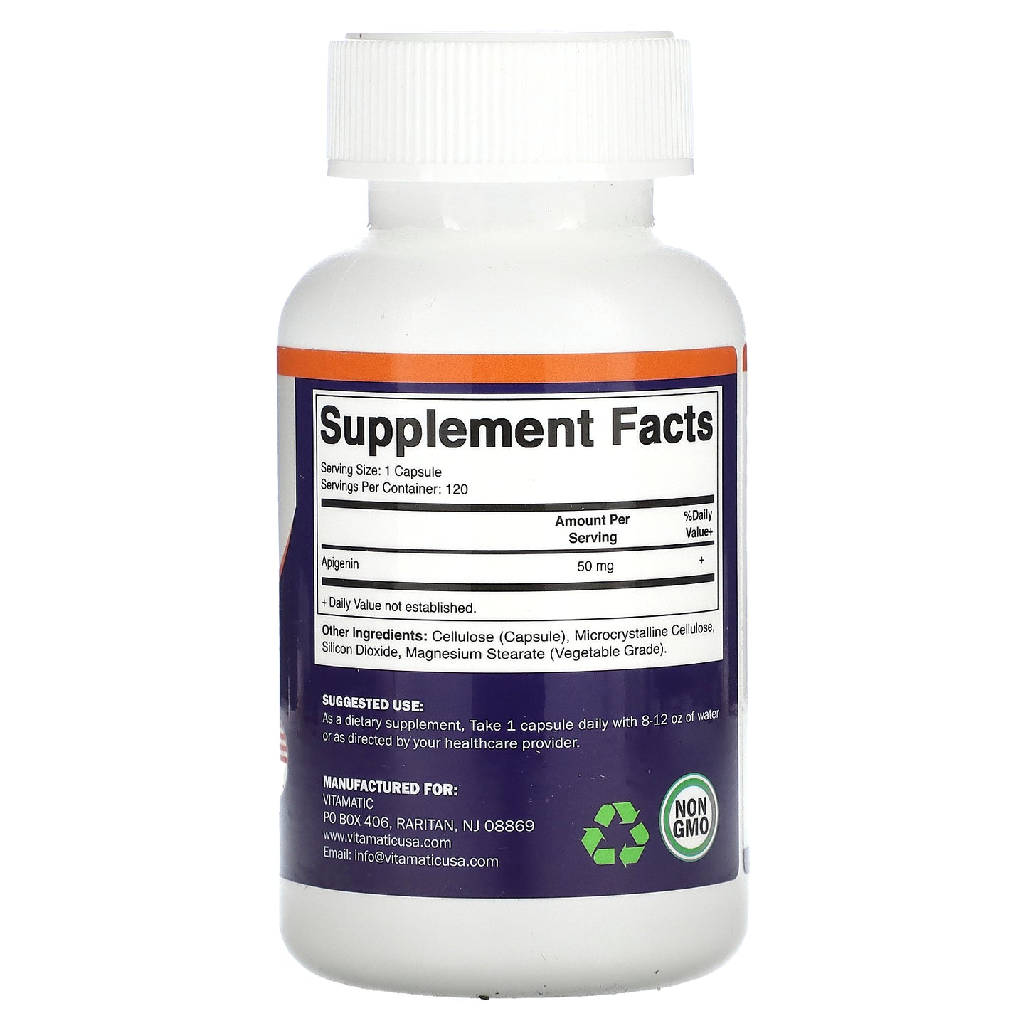 Vitamatic, Apigenin, 50 mg, 120 Capsules