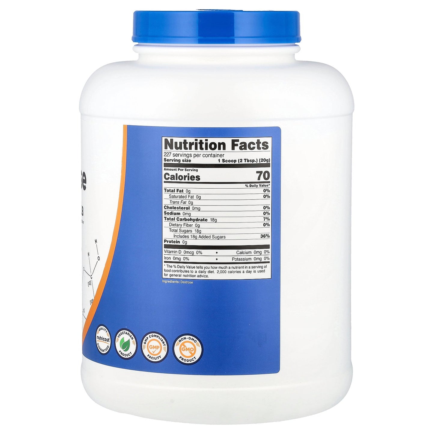 Nutricost, Dextrose, Unflavored, 10 lb (4,536 g)