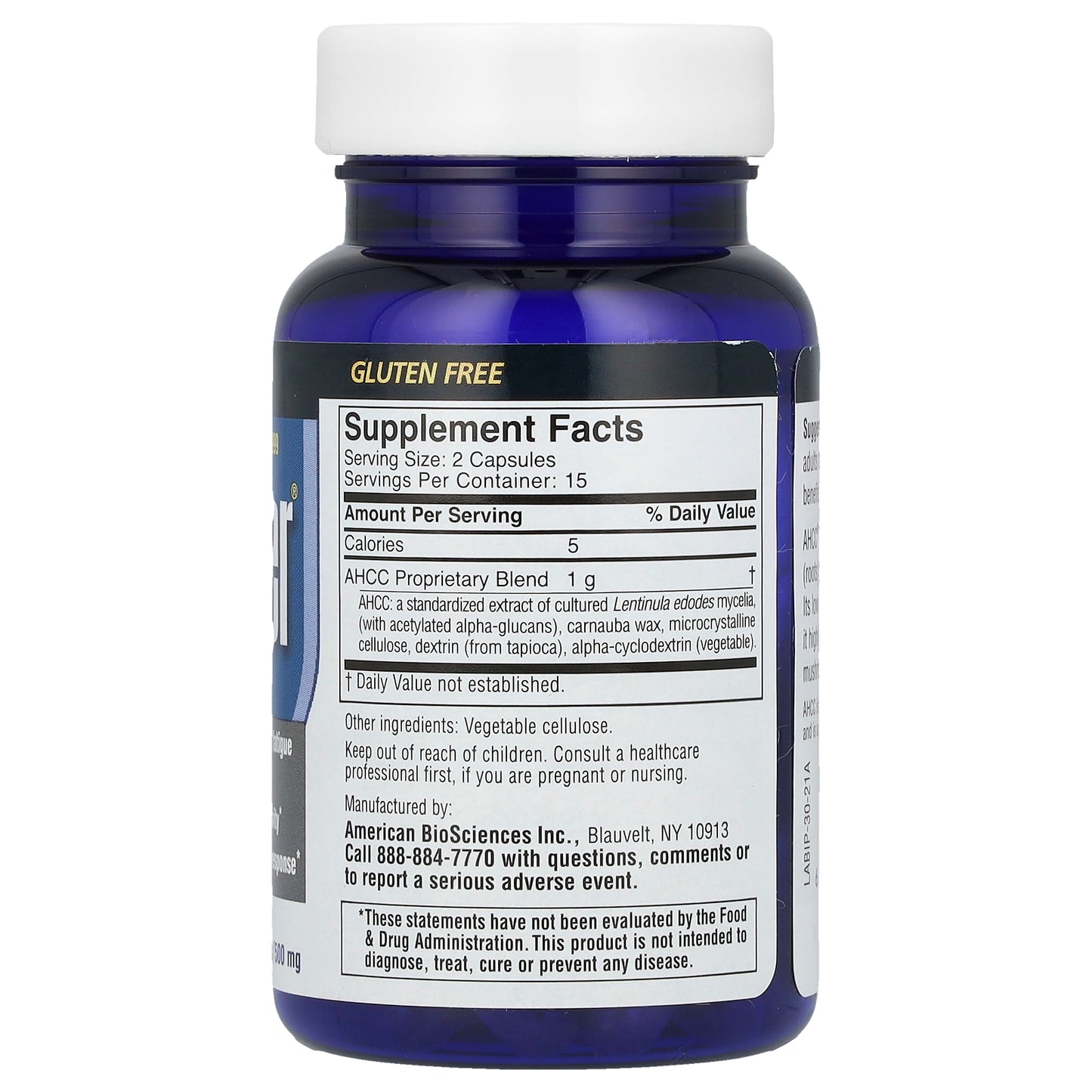 American Biosciences, ImmPower® AHCC®, 500 mg, 30 Vegetarian Capsules