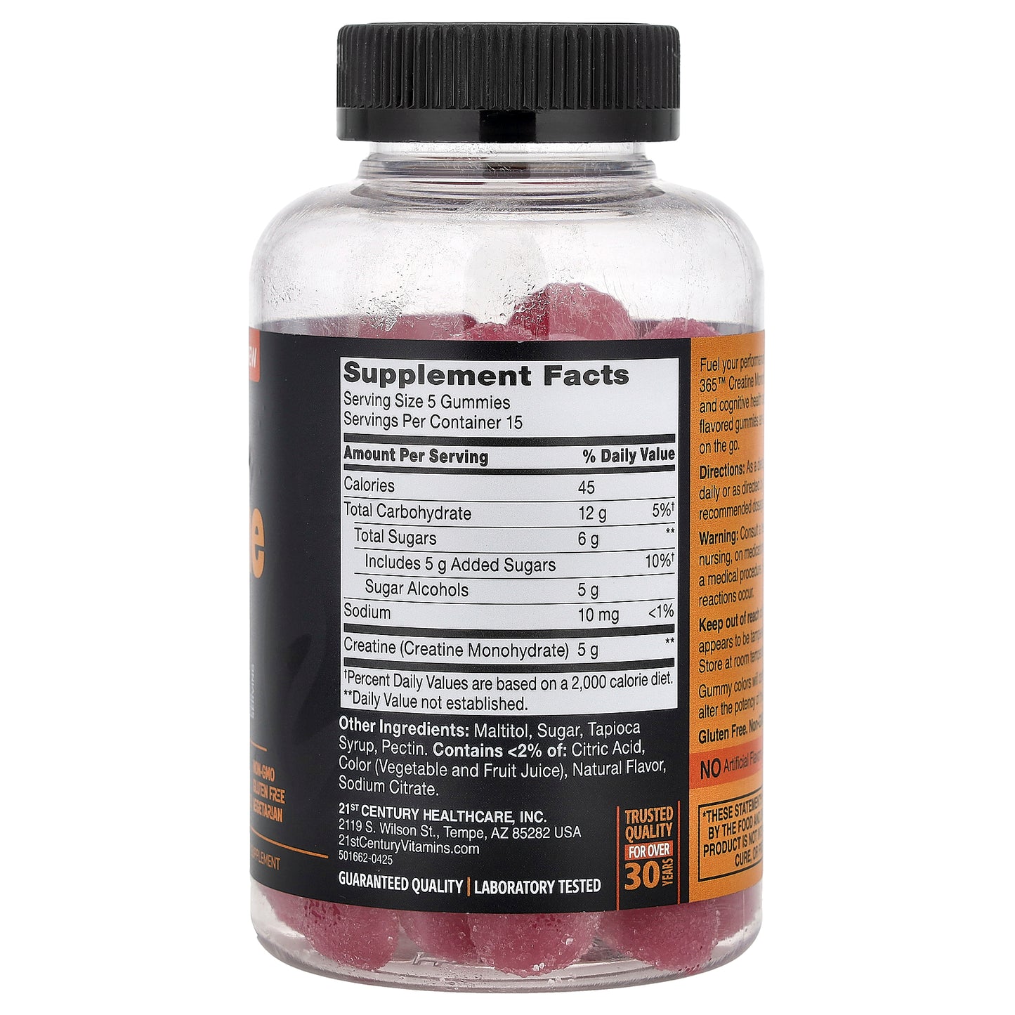 21st Century, Full Fuel 365™, Creatine Monohydrate Gummies, Mixed Berry, 75 Gummies (1 g per Gummy)