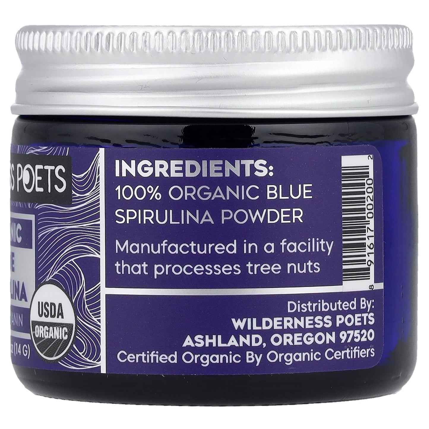 Wilderness Poets, Organic Blue Spirulina Phycocyanin, 0.5 oz (14 g)