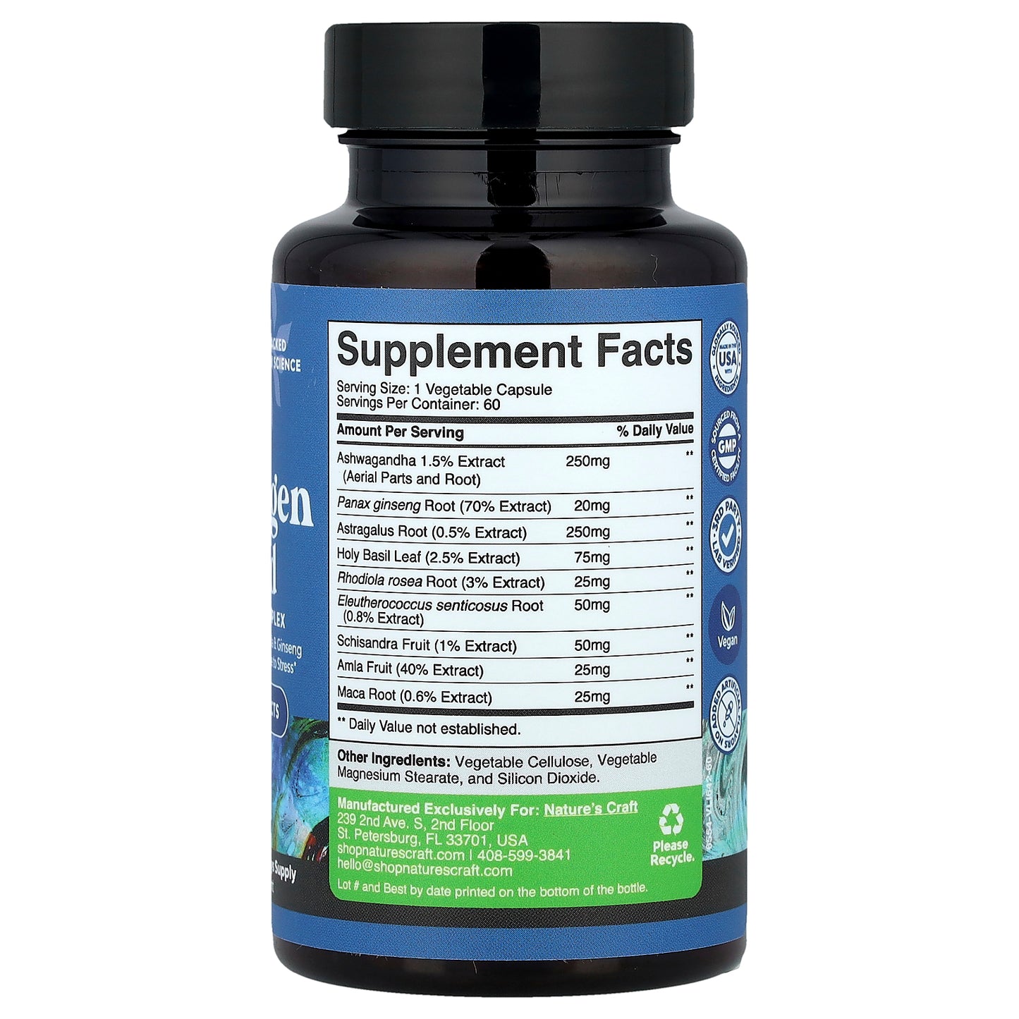 Nature's Craft, Adaptogen Blend, 60 Capsules