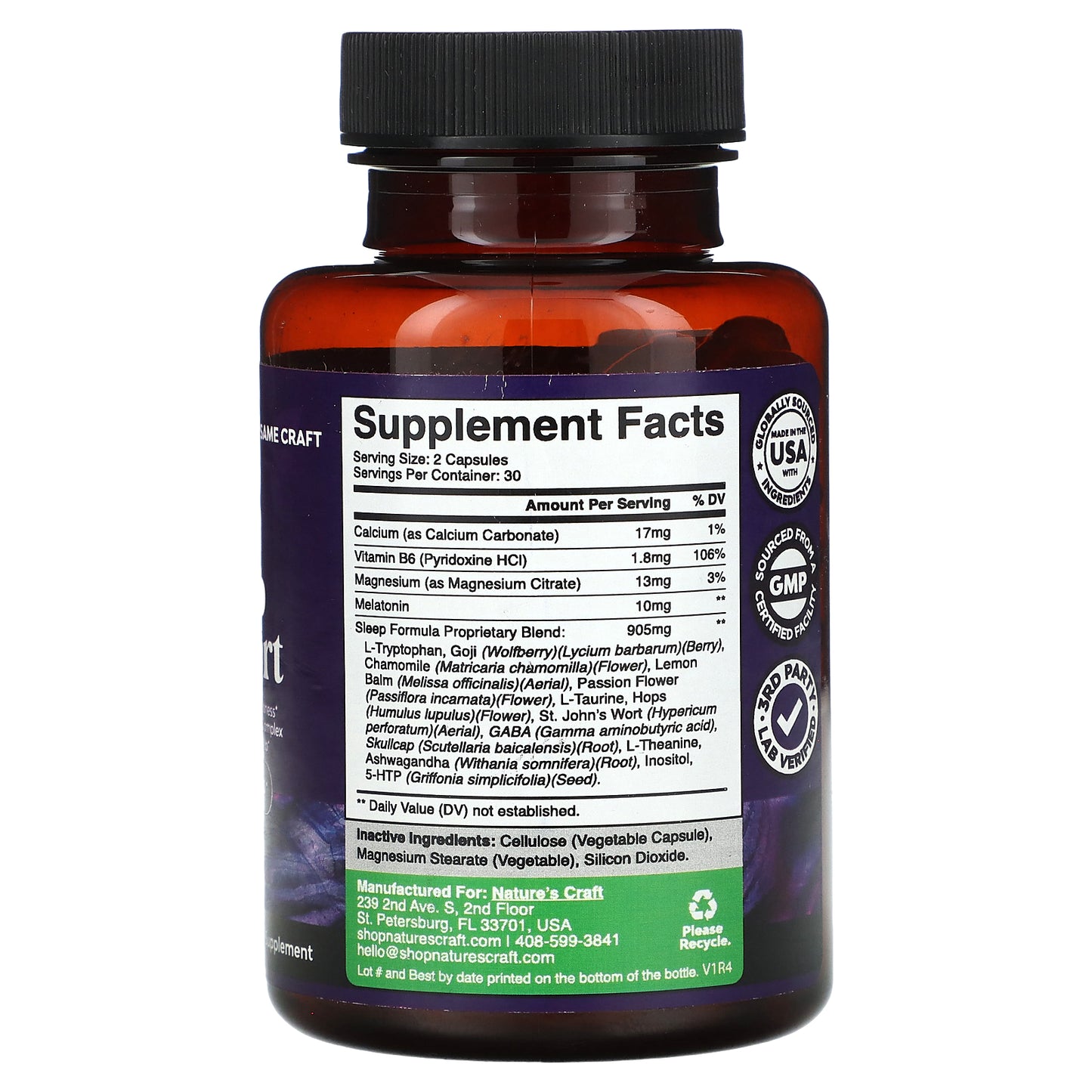 Nature's Craft, Sleep Support, 60 Capsules