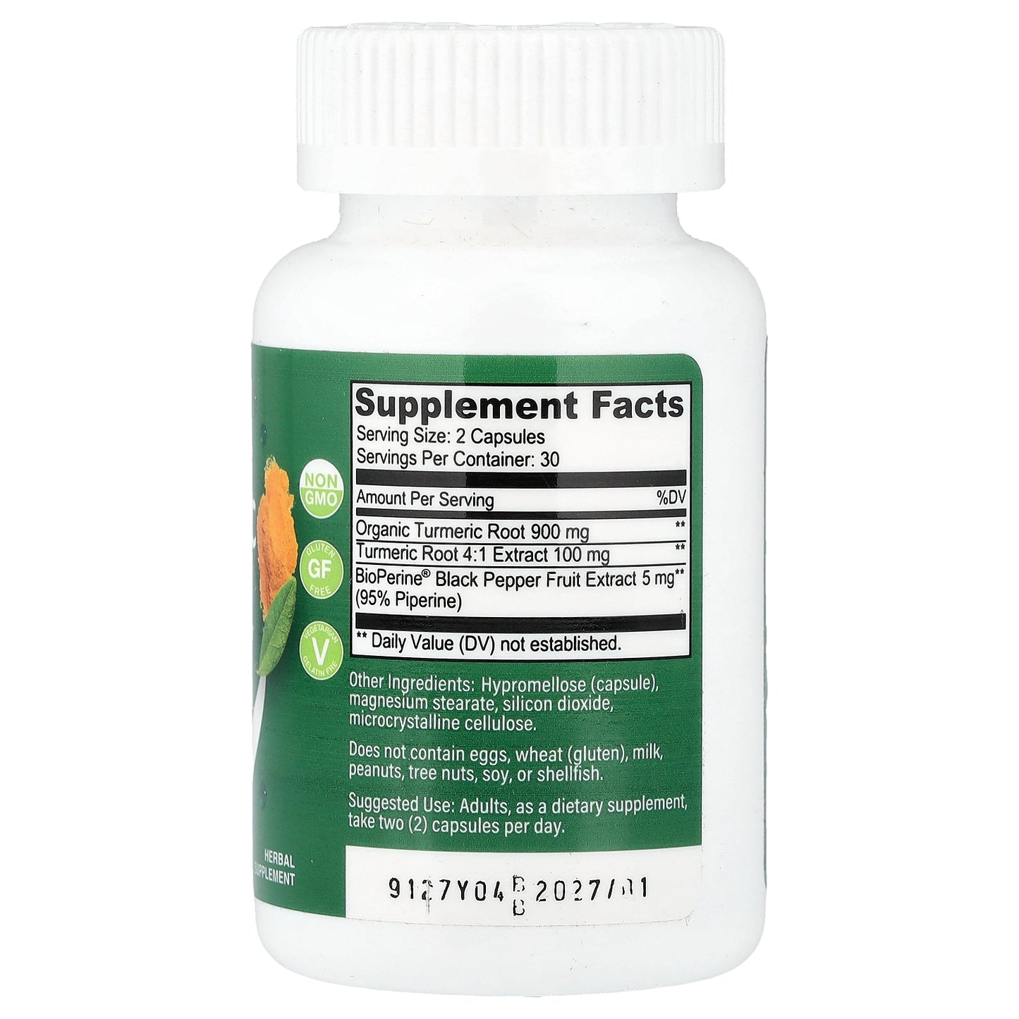 YumVs, Turmeric With BioPerine®, 60 Capsules