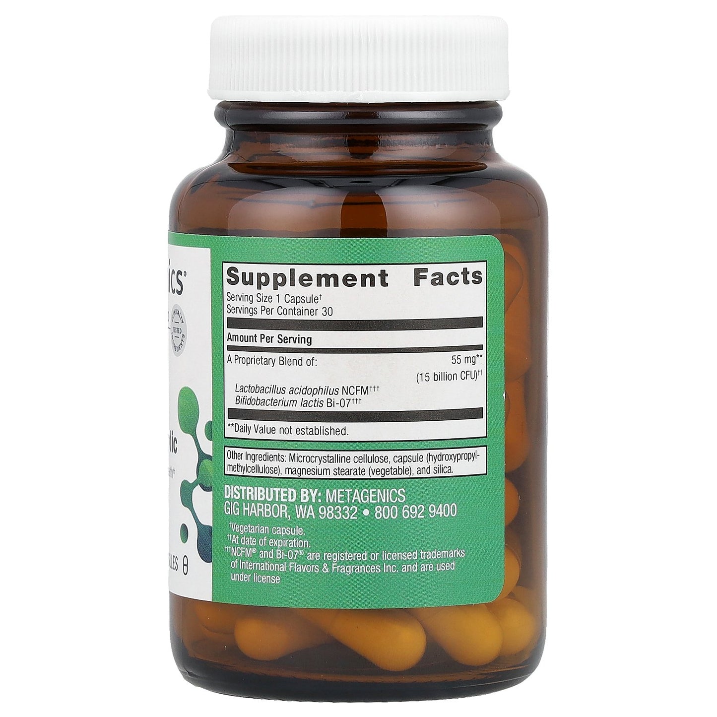 Metagenics, UltraFlora® Balance Probiotic, 55 mg (15 Billion CFU), 30 Capsules