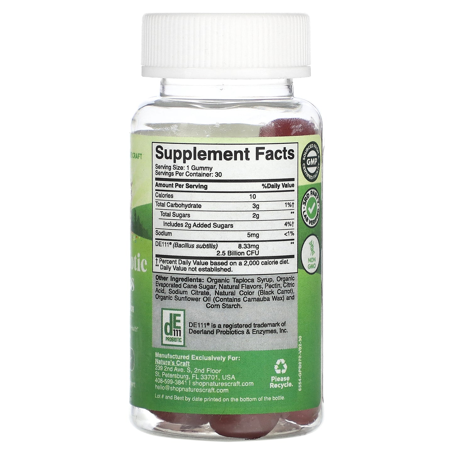 Nature's Craft, Kids Probiotic Gummies, Strawberry, 8.33 mg (2.5 Billion CFU), 30 Gummies