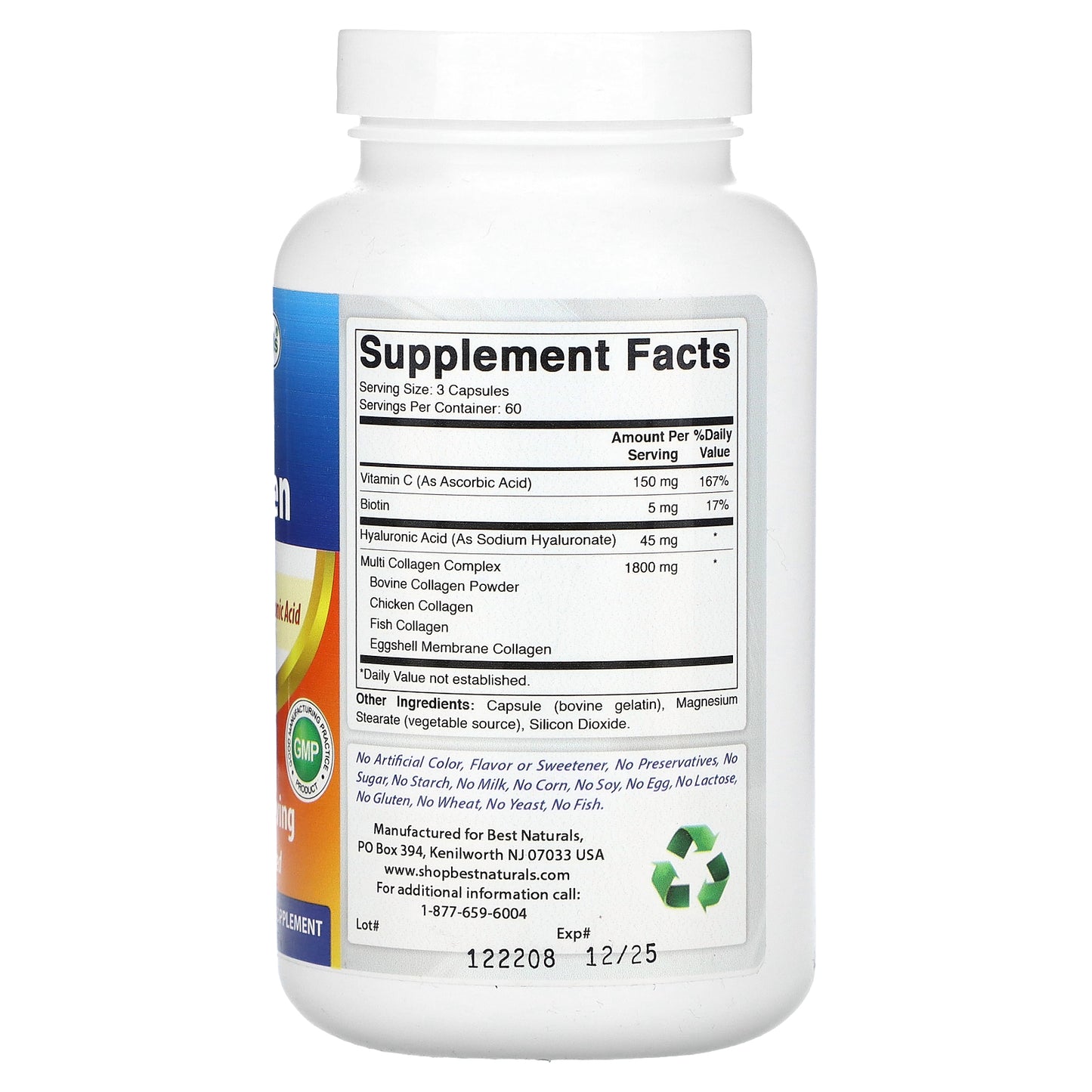 Best Naturals, Multi Collagen, 180 Capsules