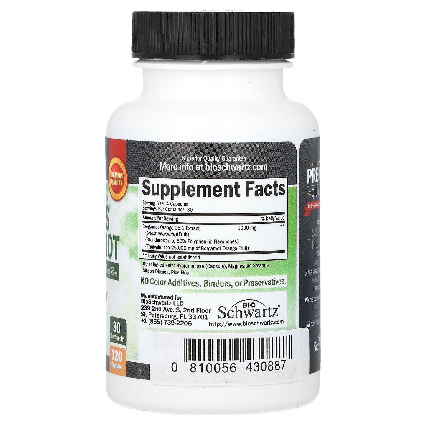 BioSchwartz, Ultra Concentrated Citrus Bergamot, 120 Capsules (250 mg)