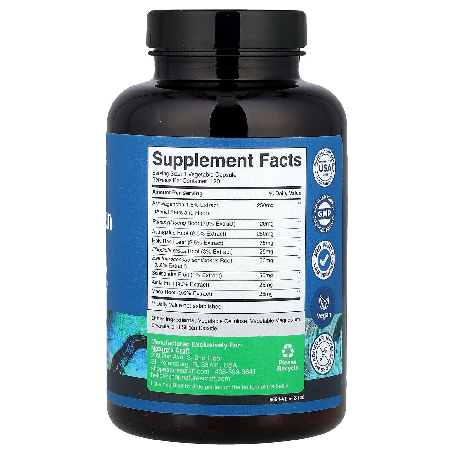 Nature's Craft, Adaptogen Blend, 120 Capsules