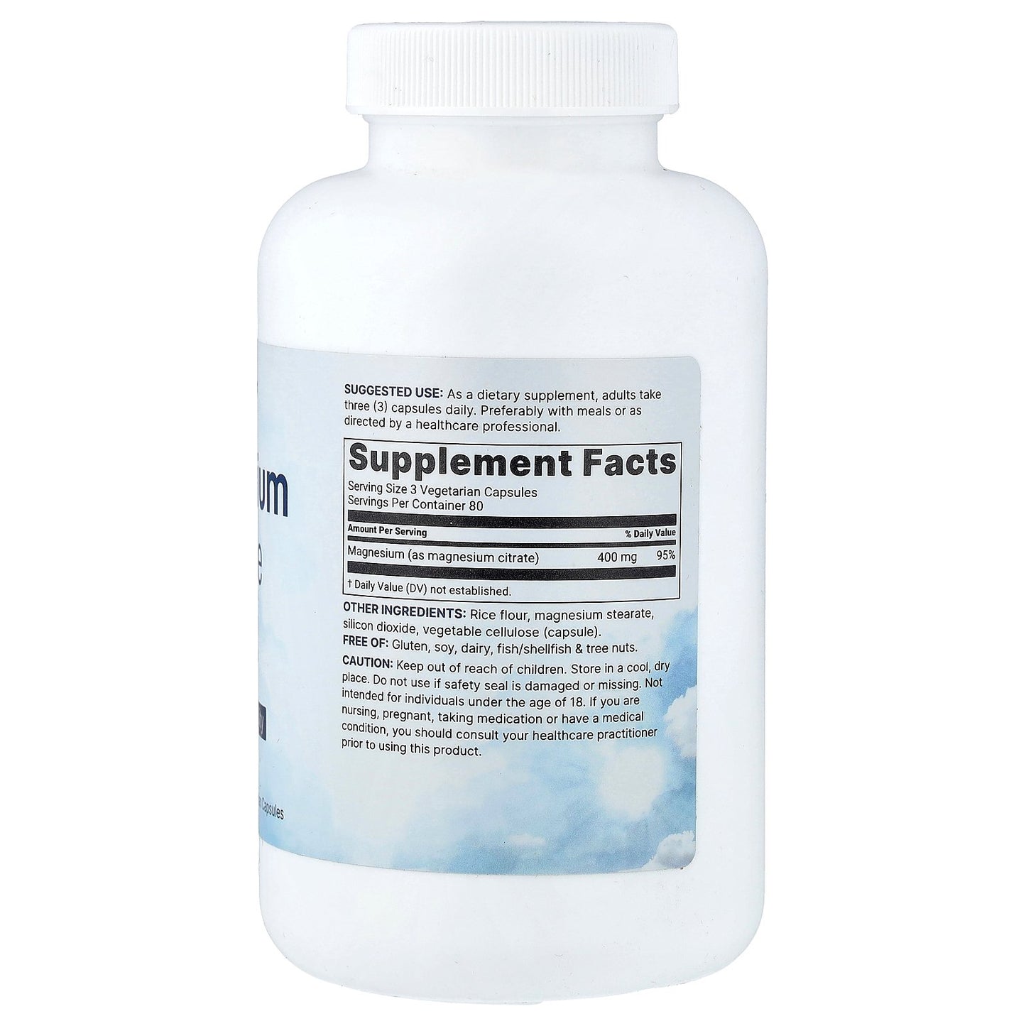 Micro Ingredients, Magnesium Citrate, 240 Vegetarian Capsules (133 mg per Capsule)