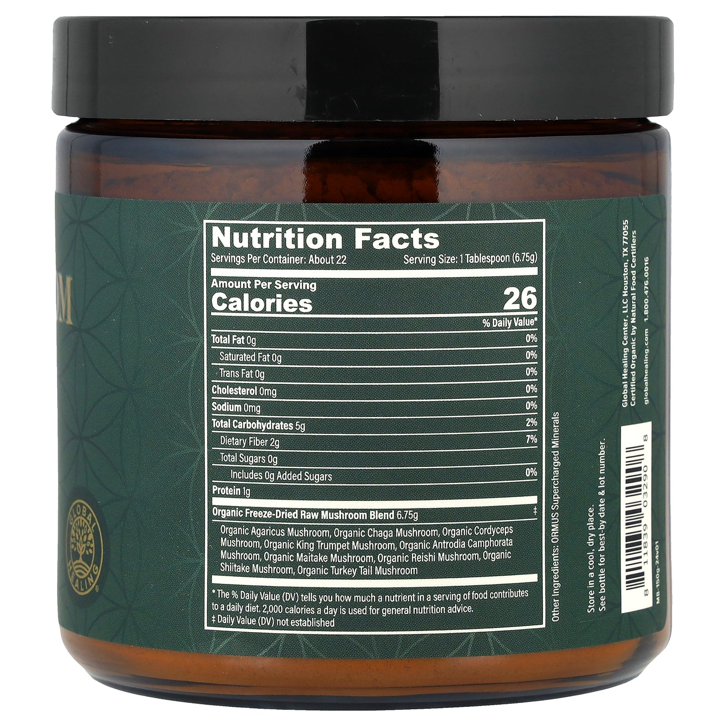 Global Healing, Organic Mushroom Blend, 5.3 oz (150 g)