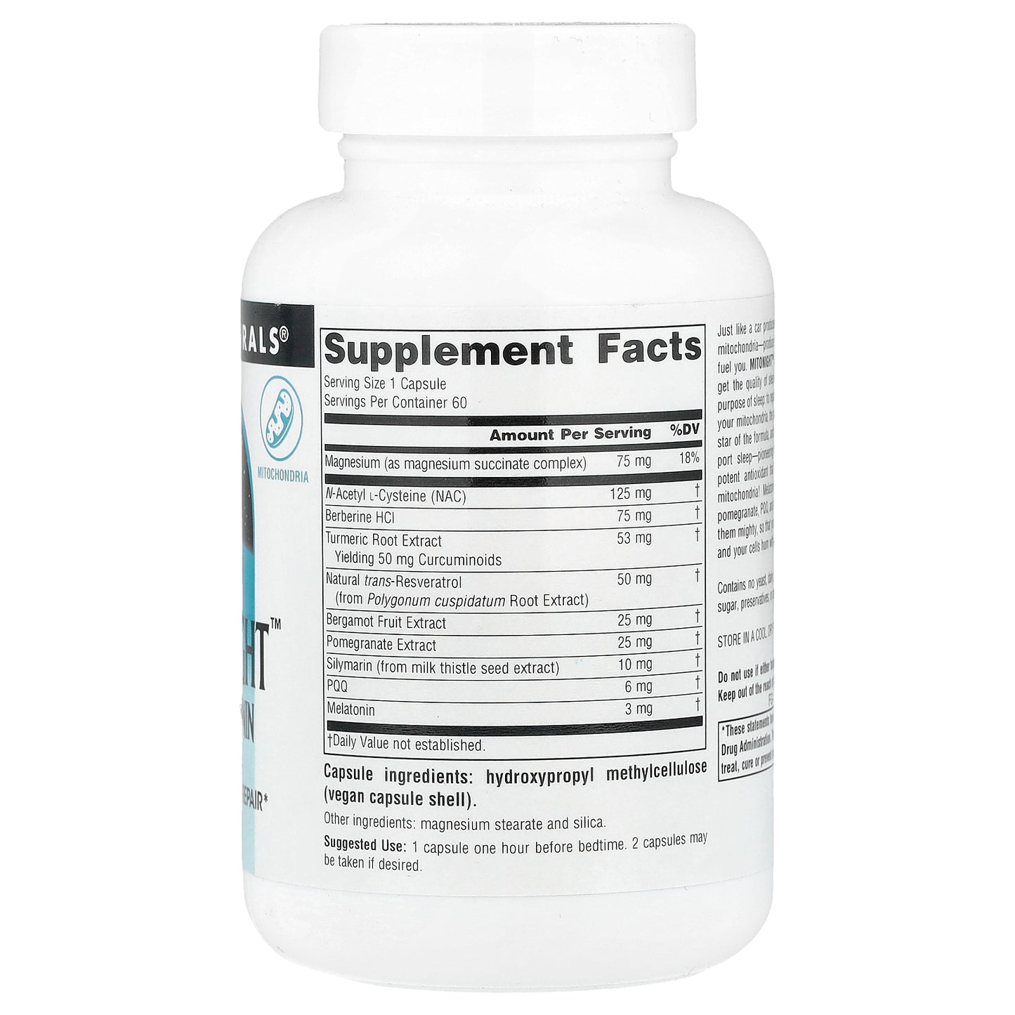 Source Naturals, MitoNight™ With Melatonin, 60 Capsules