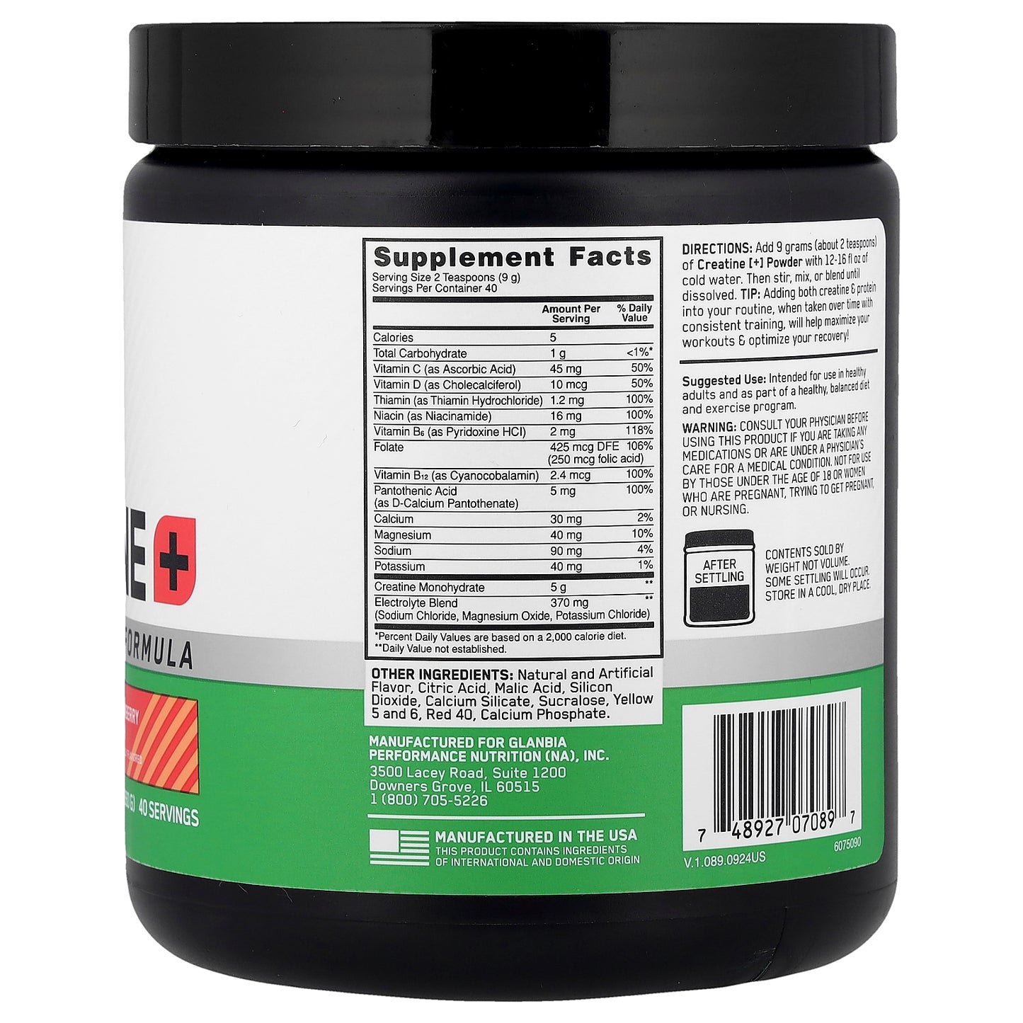 Optimum Nutrition, Creatine+, Strawberry Peach, 12.69 oz (360 g)