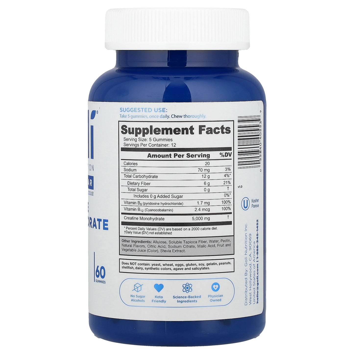 Goli Nutrition, Creatine Monohydrate Gummies, 60 Gummies