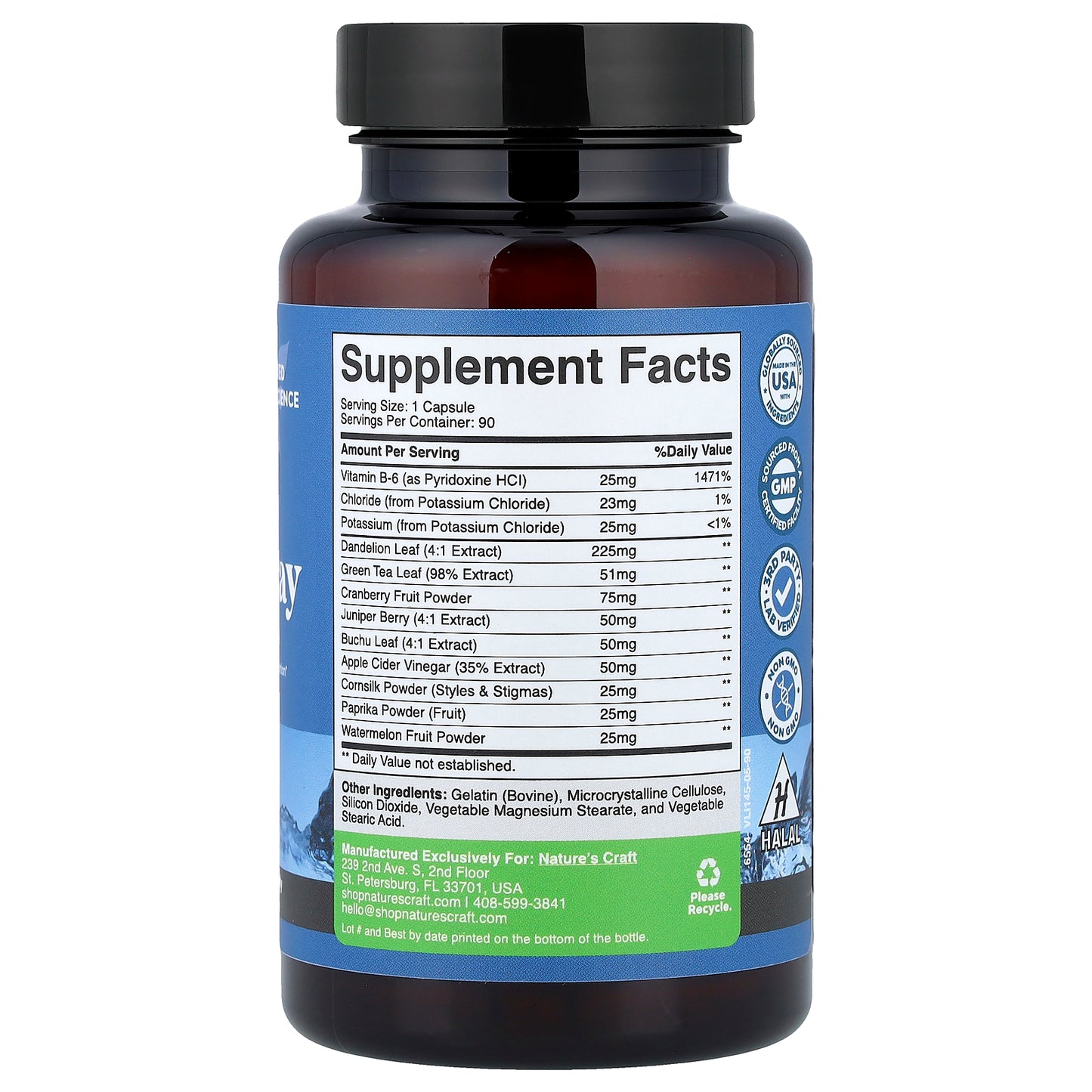 Nature's Craft, Water Away, Maximum Strength, 90 Capsules