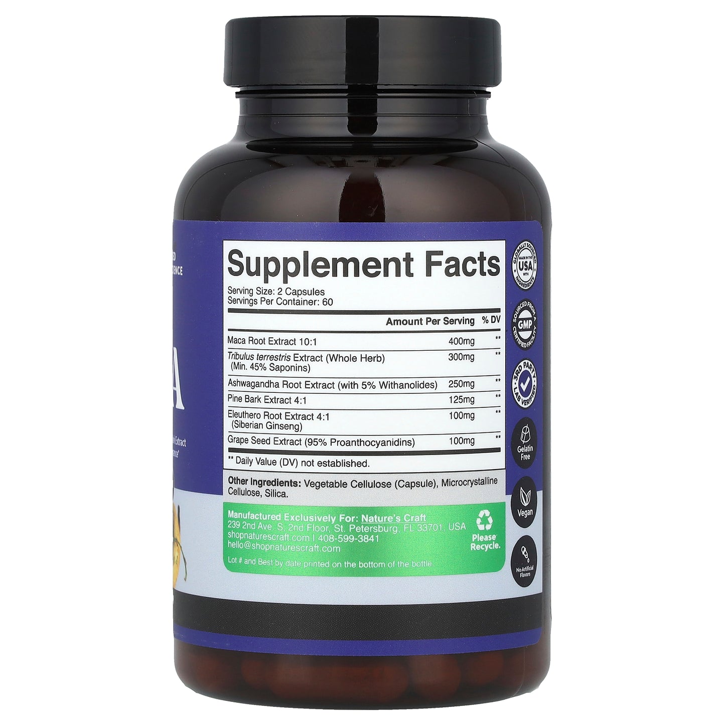 Nature's Craft, Men's Wellness, Maca Root Complex, 120 Capsules