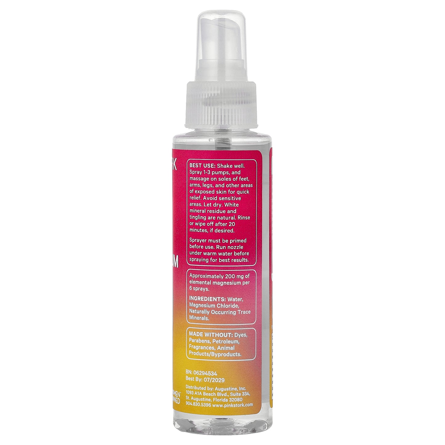 Pink Stork, Magnesium Mist Spray, 4 fl oz (118 ml)