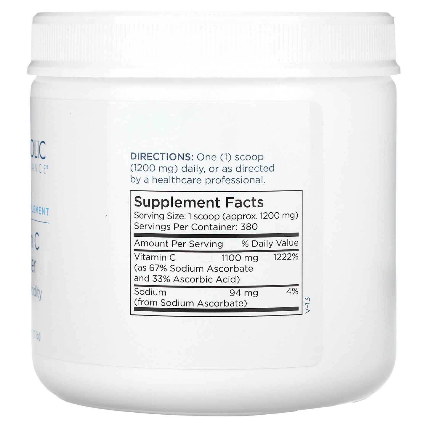 Metabolic Maintenance, Vitamin C Powder, 1 lb (456 g)