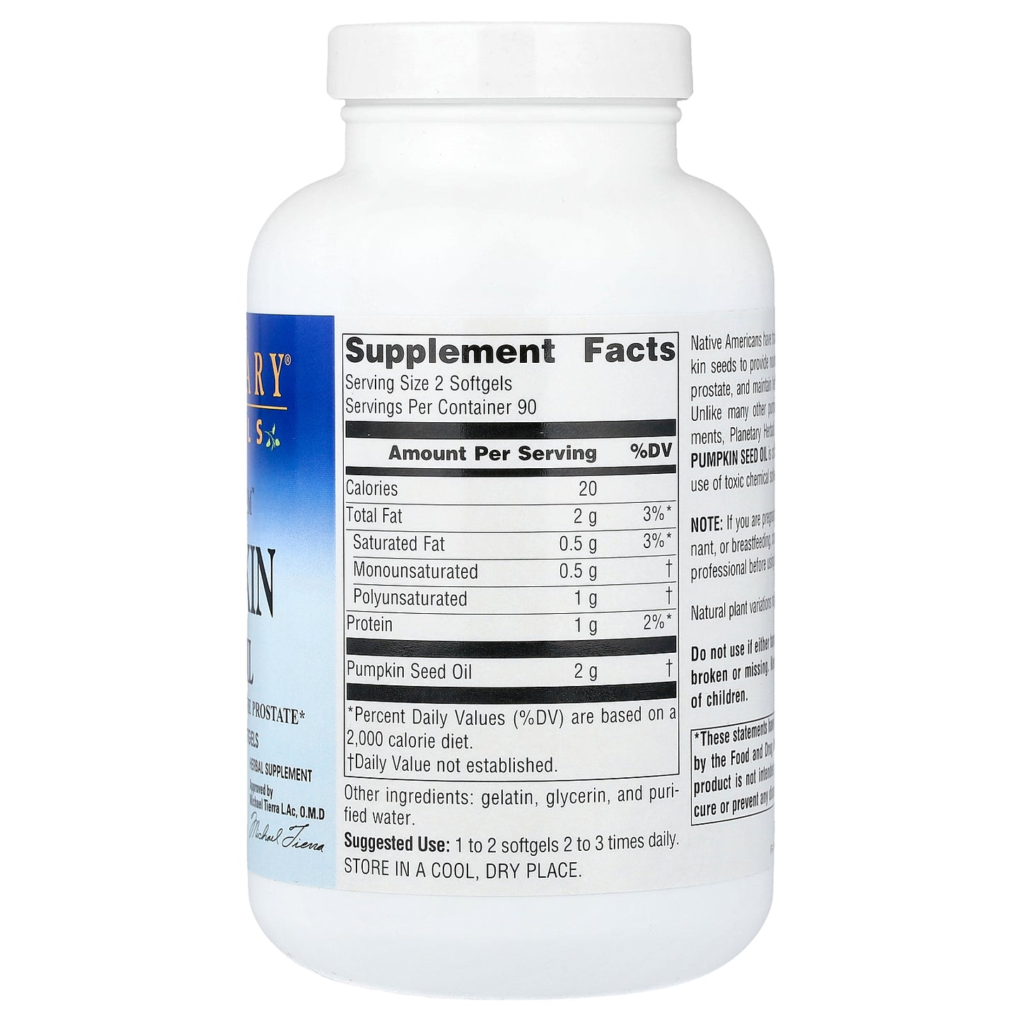 Planetary Herbals, Full Spectrum™ Pumpkin Seed Oil, 1,000 mg, 180 Softgels