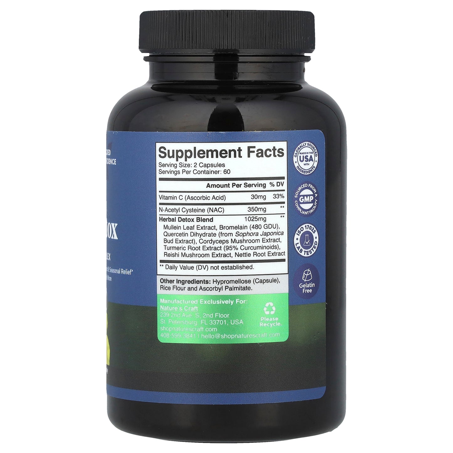 Nature's Craft, Lung Detox, 120 Capsules