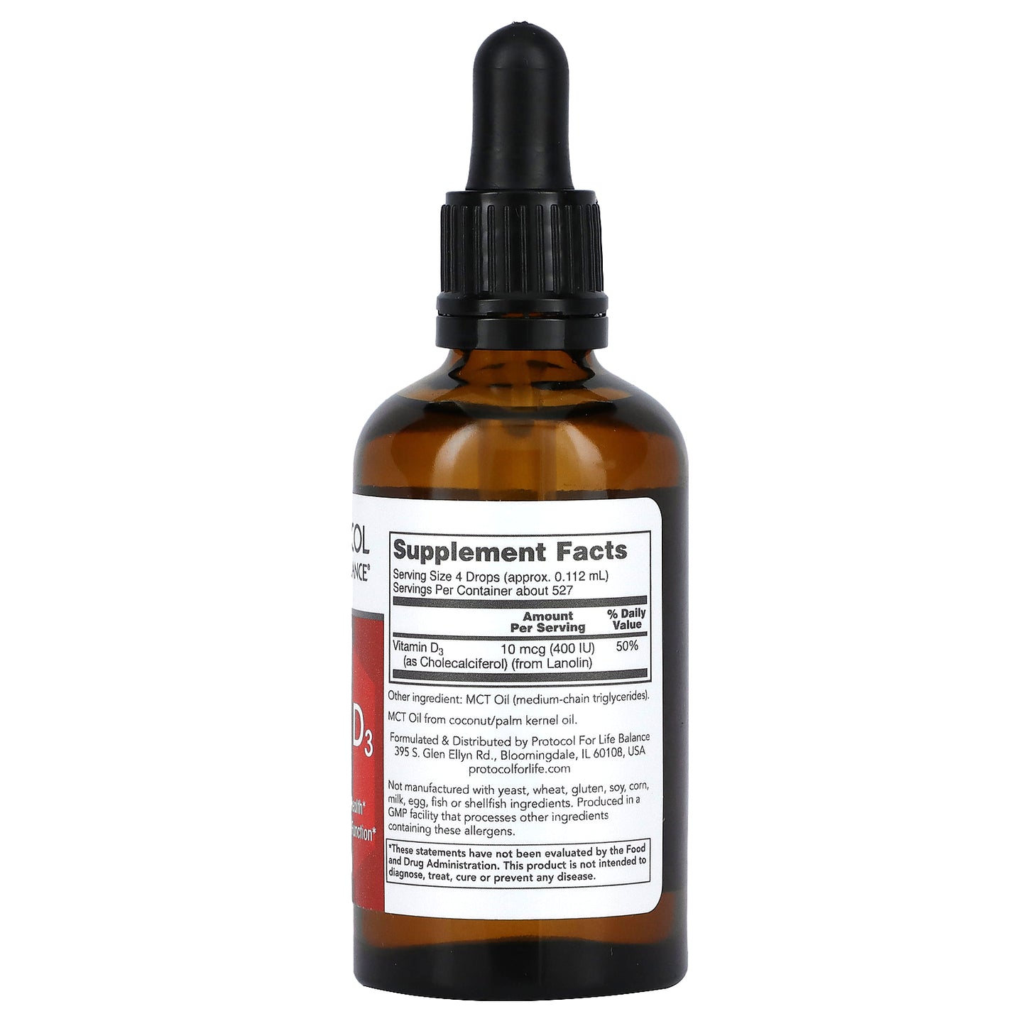 Protocol for Life Balance, Liquid Vitamin D3, 2 fl oz (59 ml)