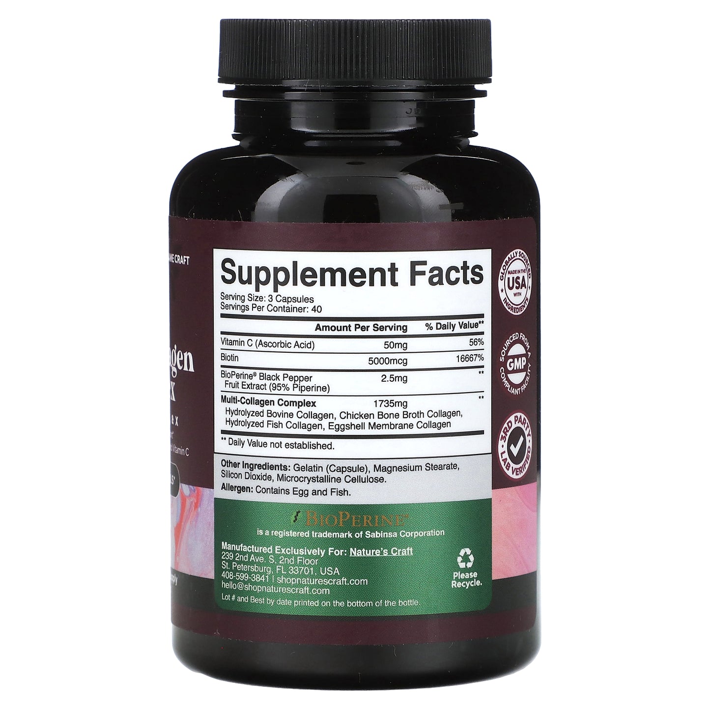 Nature's Craft, Multi Collagen Complex, 120 Capsules