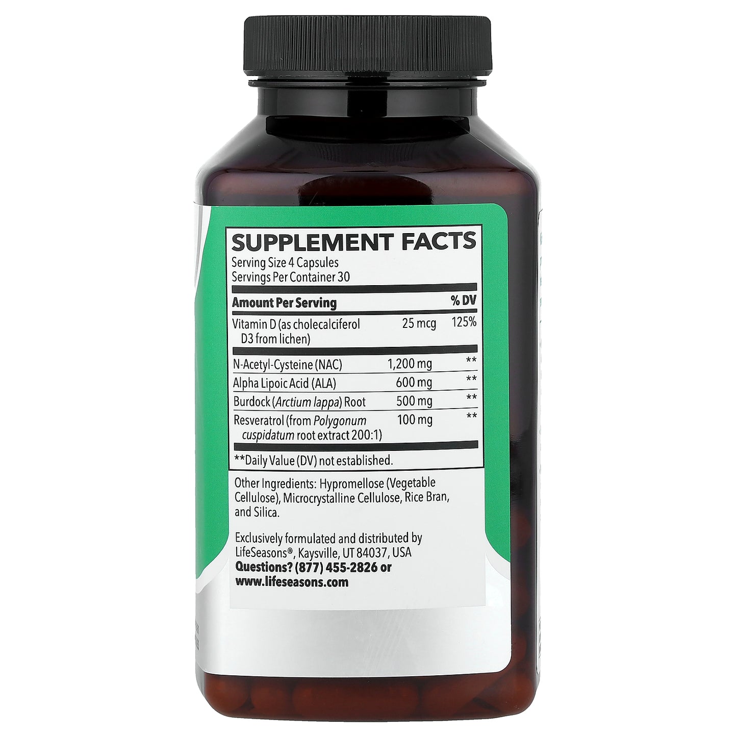 LifeSeasons, Therapeutics, Kidney Support, Cellular Protection , 120 Veg Capsules