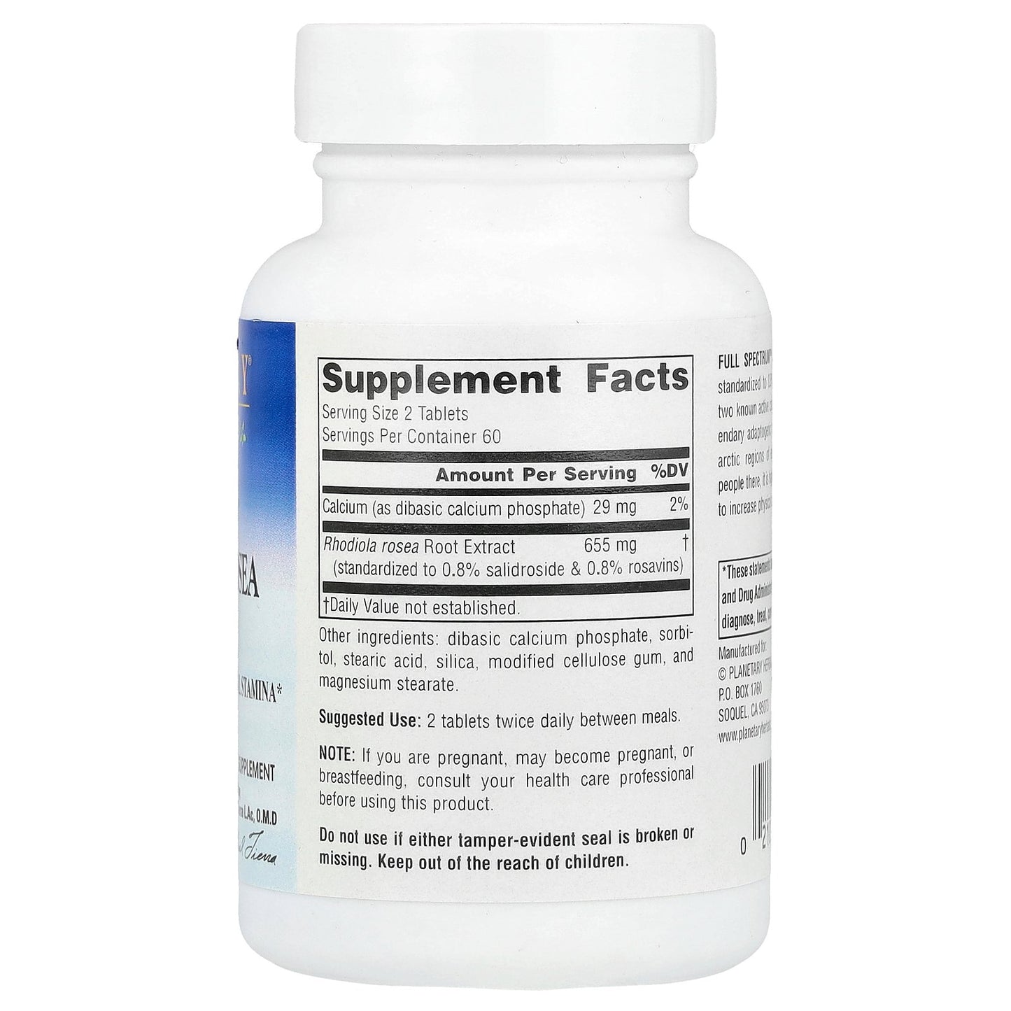 Planetary Herbals, Full Spectrum™ Rhodiola Rosea Extract, 120 Tablets (327 mg per Tablet)