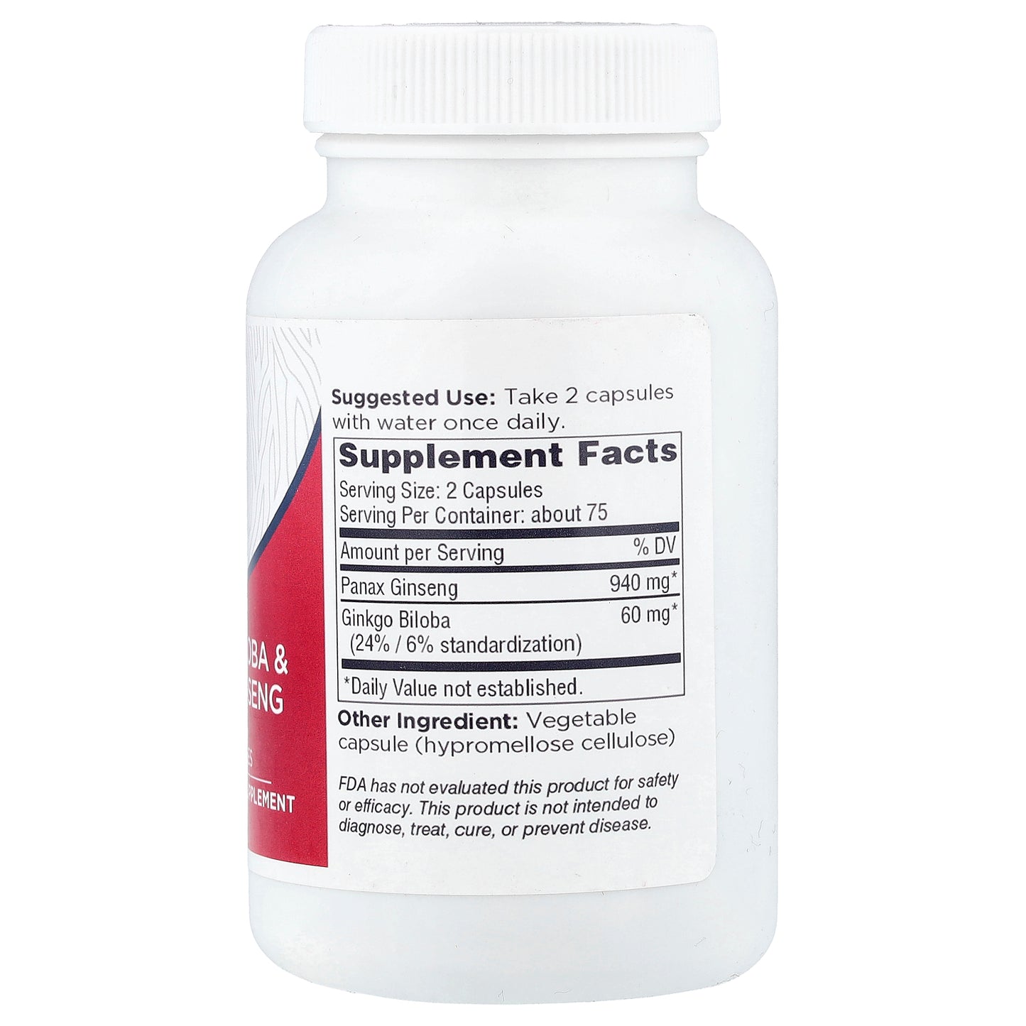 Dairyland Ginseng, Ginkgo Biloba & Panax Ginseng, 150 Capsules