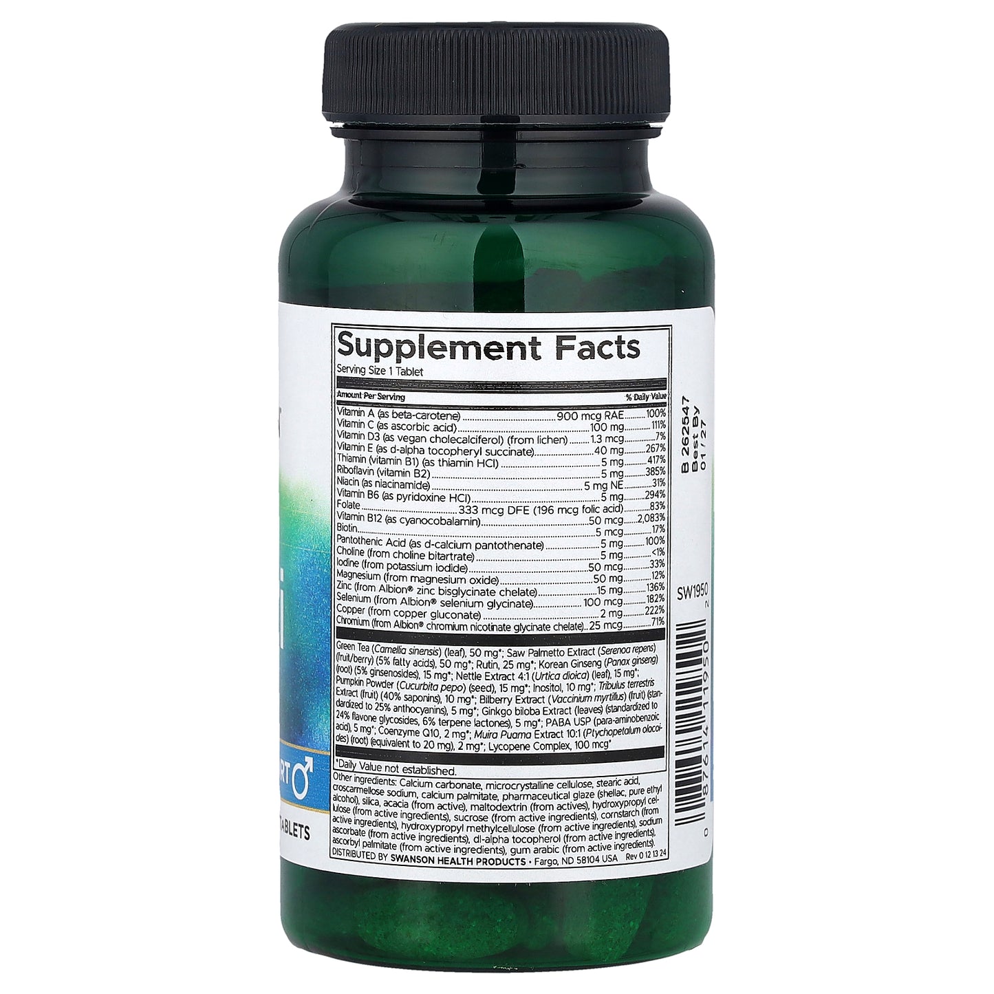 Swanson, Men's Multi + Prostate Support, 90 Tablets