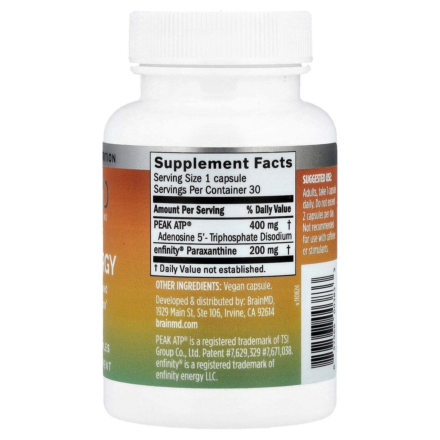 BrainMD, Peak Energy, 30 Vegan Capsules