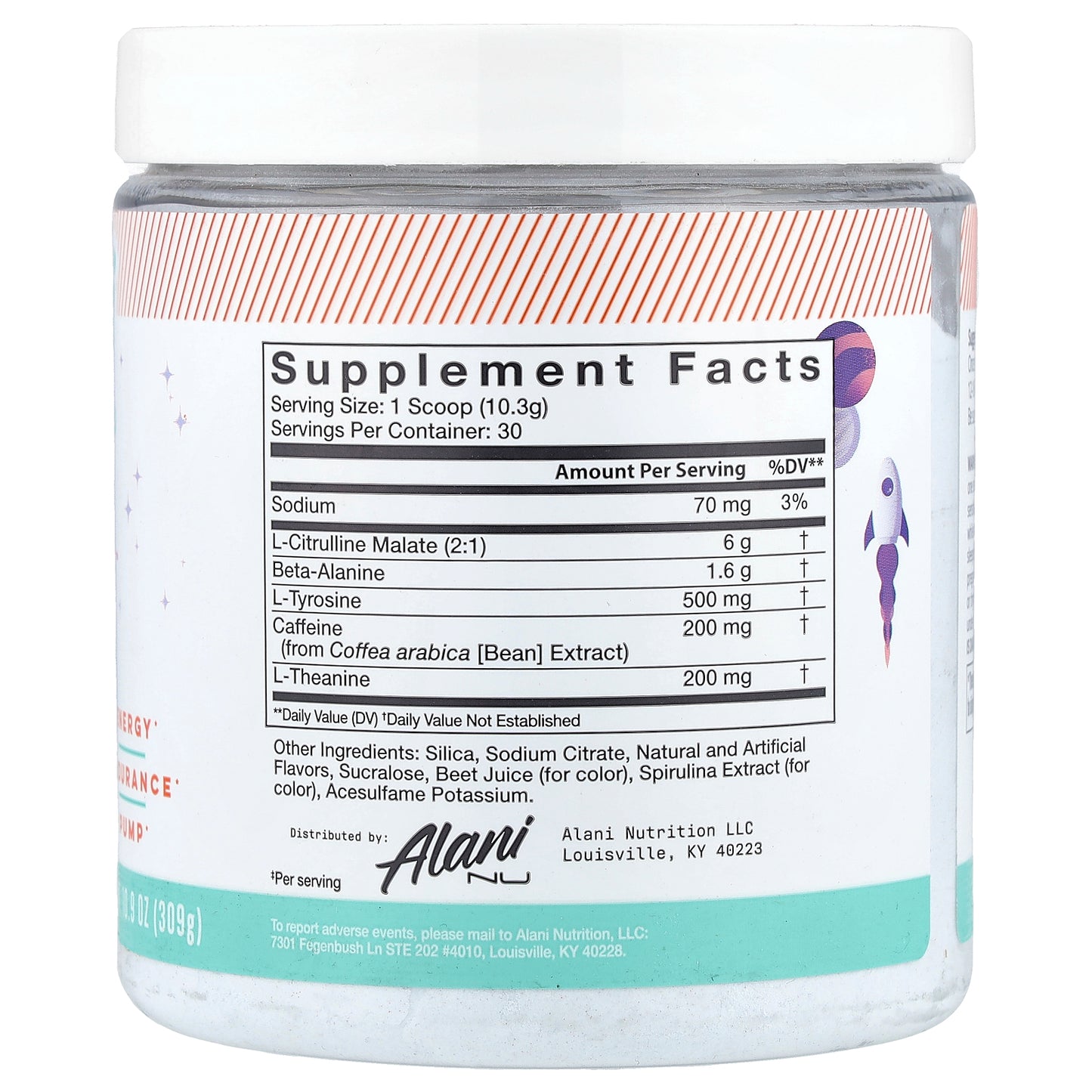 Alani Nu, Pre-Workout, Galaxy Lemonade™, 10.9 oz (309 g)