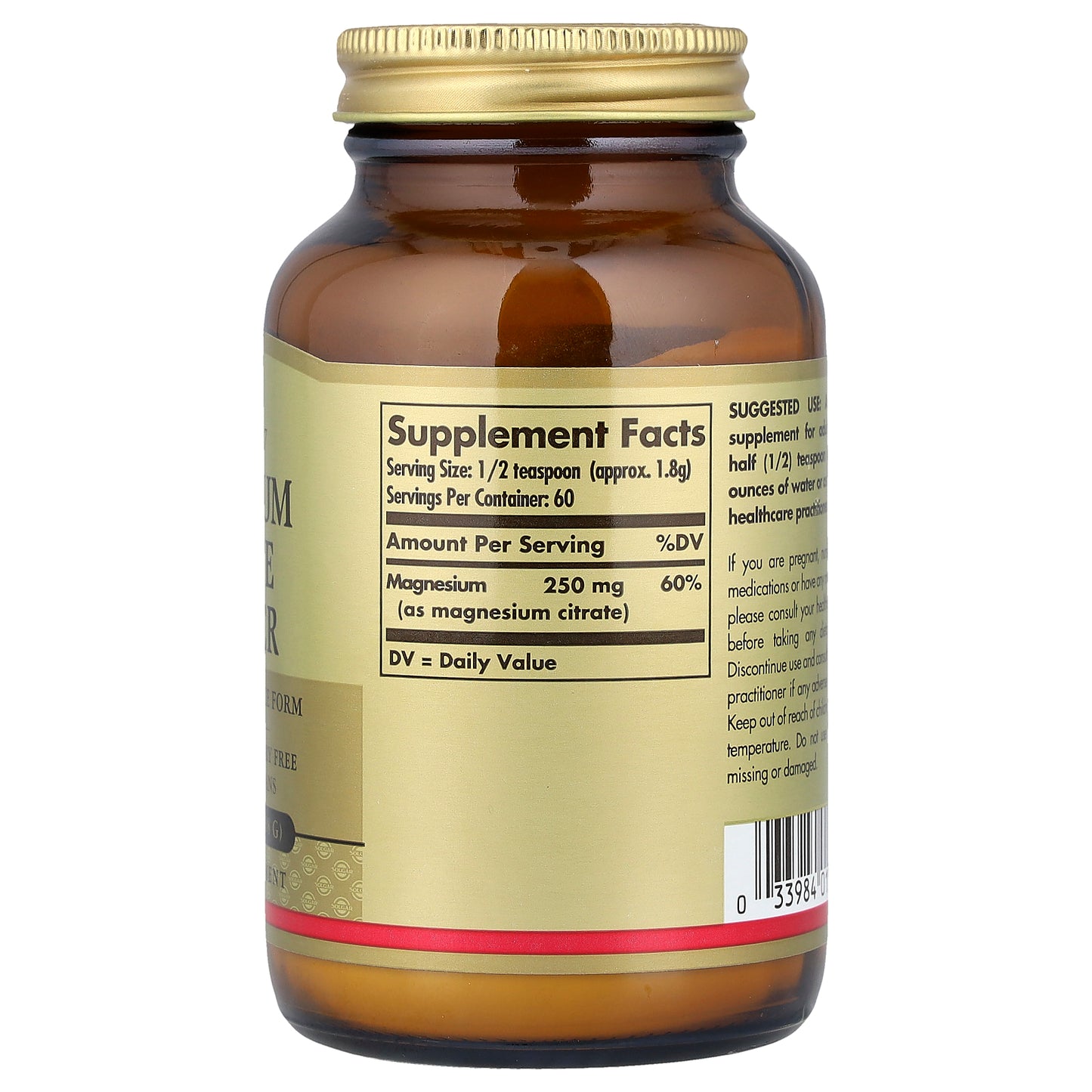 Solgar, Magnesium Citrate Powder, 3.8 oz (108 g)