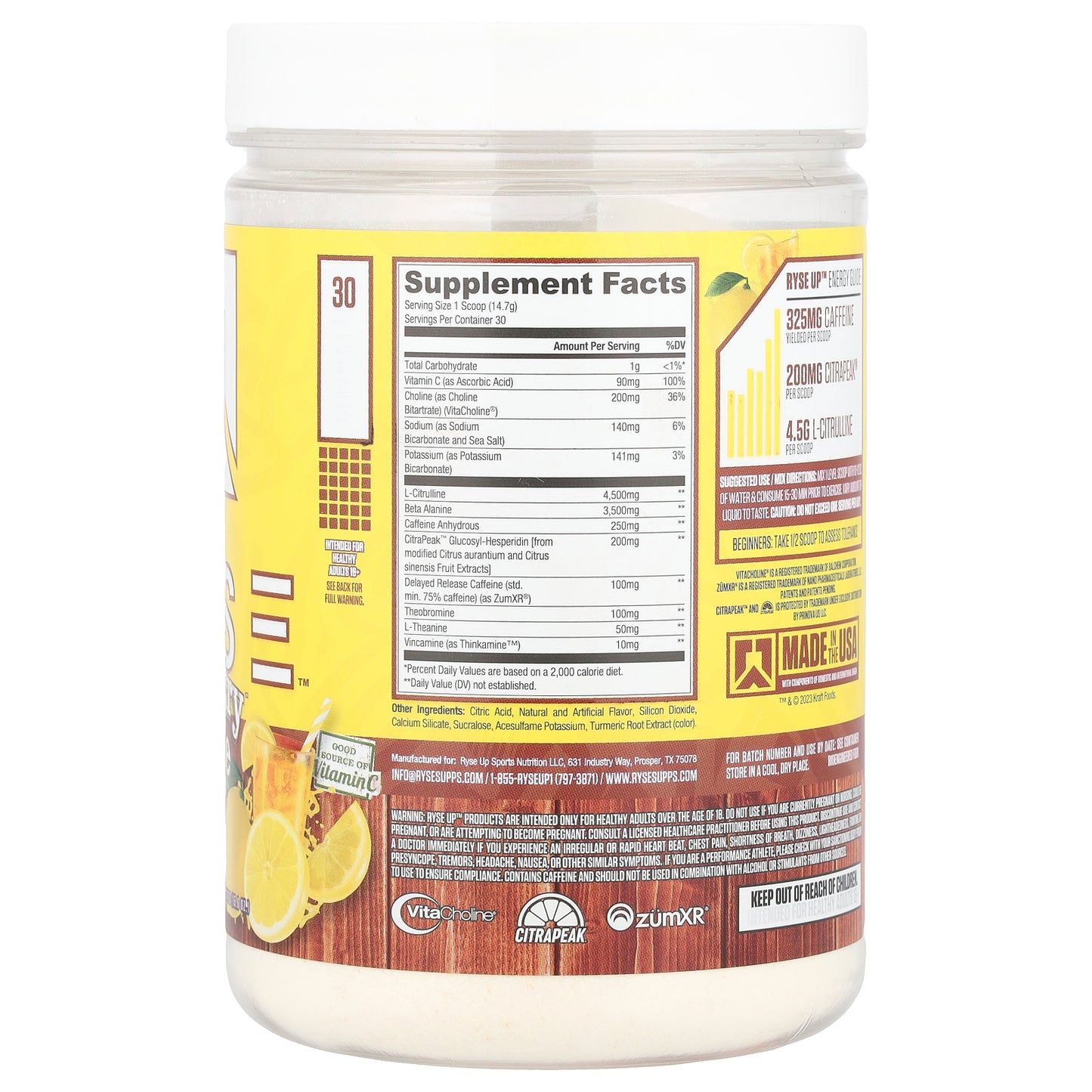 RYSE, Loaded Pre, Country Time™ Lemonade, 15.6 oz (441 g)