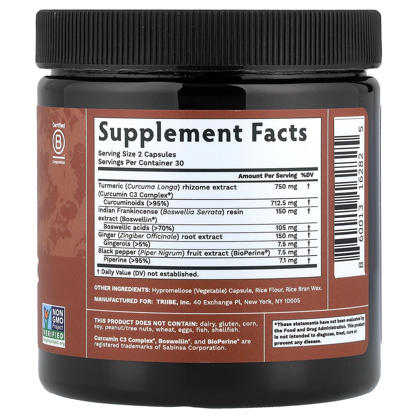 Tribe Organics, Turmeric Complex, 60 Capsules