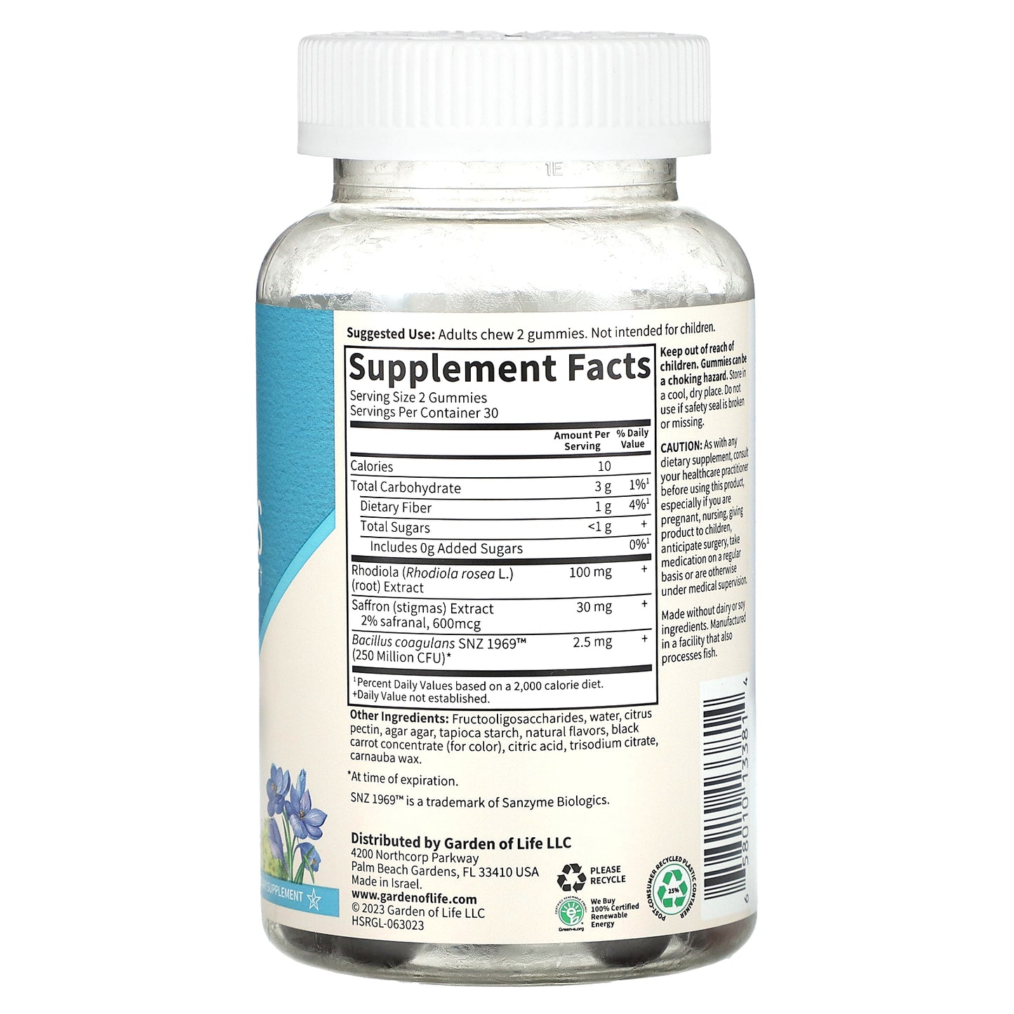 Garden of Life, Herbals, Stress Relief Gummies, Berry, 60 Gummies