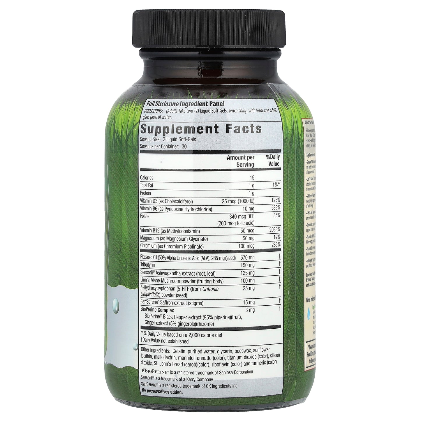 Irwin Naturals, Ashwagandha Healthy Brain Mood & Stress, 60 Liquid Soft-Gels