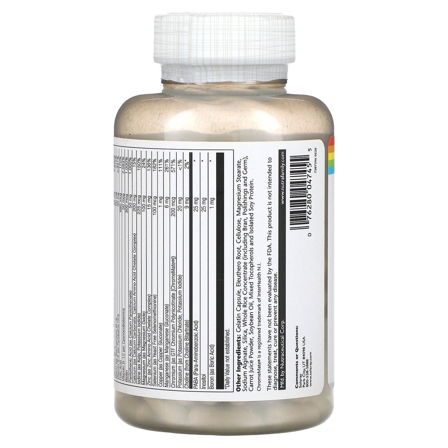 Solaray, Twice Daily Multi Energy™ Multivitamin, Iron Free, 120 Capsules