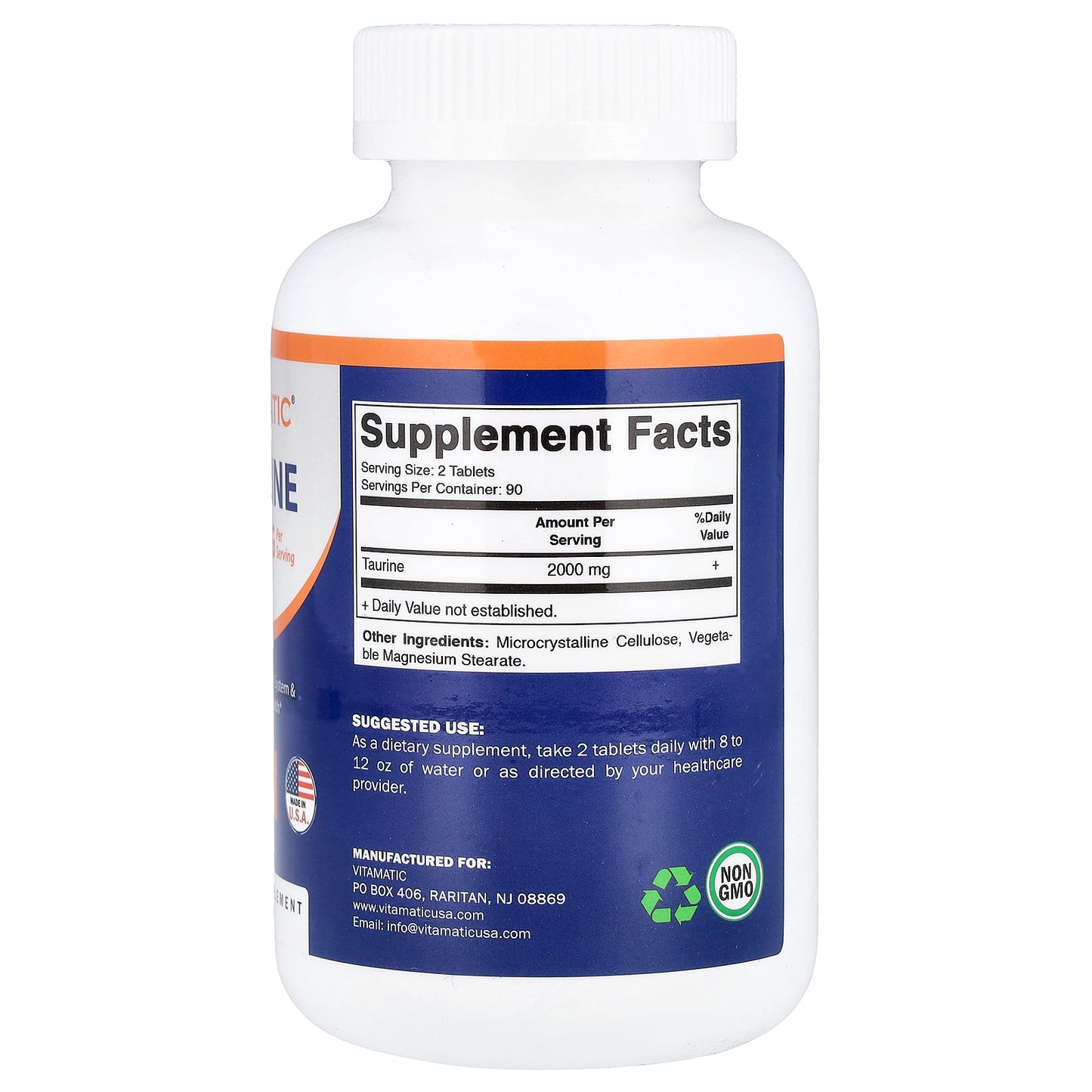 Vitamatic, Taurine, 180 Tablets (1,000 mg per Tablet)