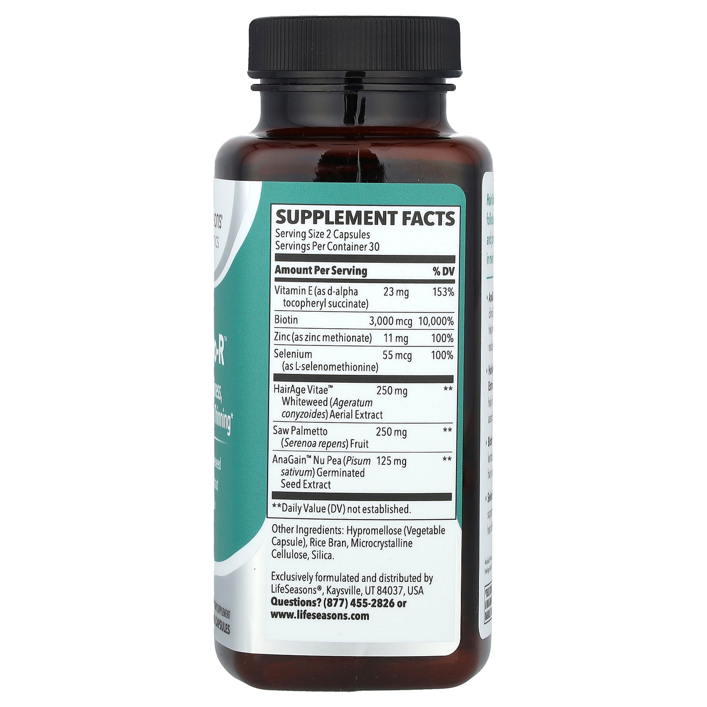 LifeSeasons, Therapeutics, Hair Gro-R™, 60 Veg Capsules