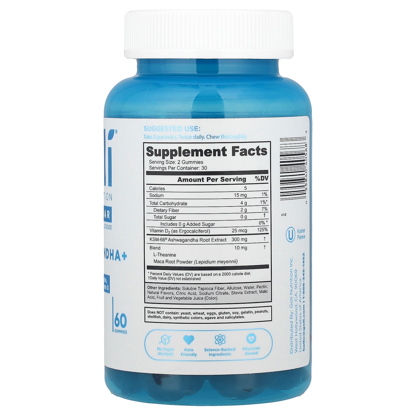 Goli Nutrition, Ashwagandha+ Gummies, 60 Gummies