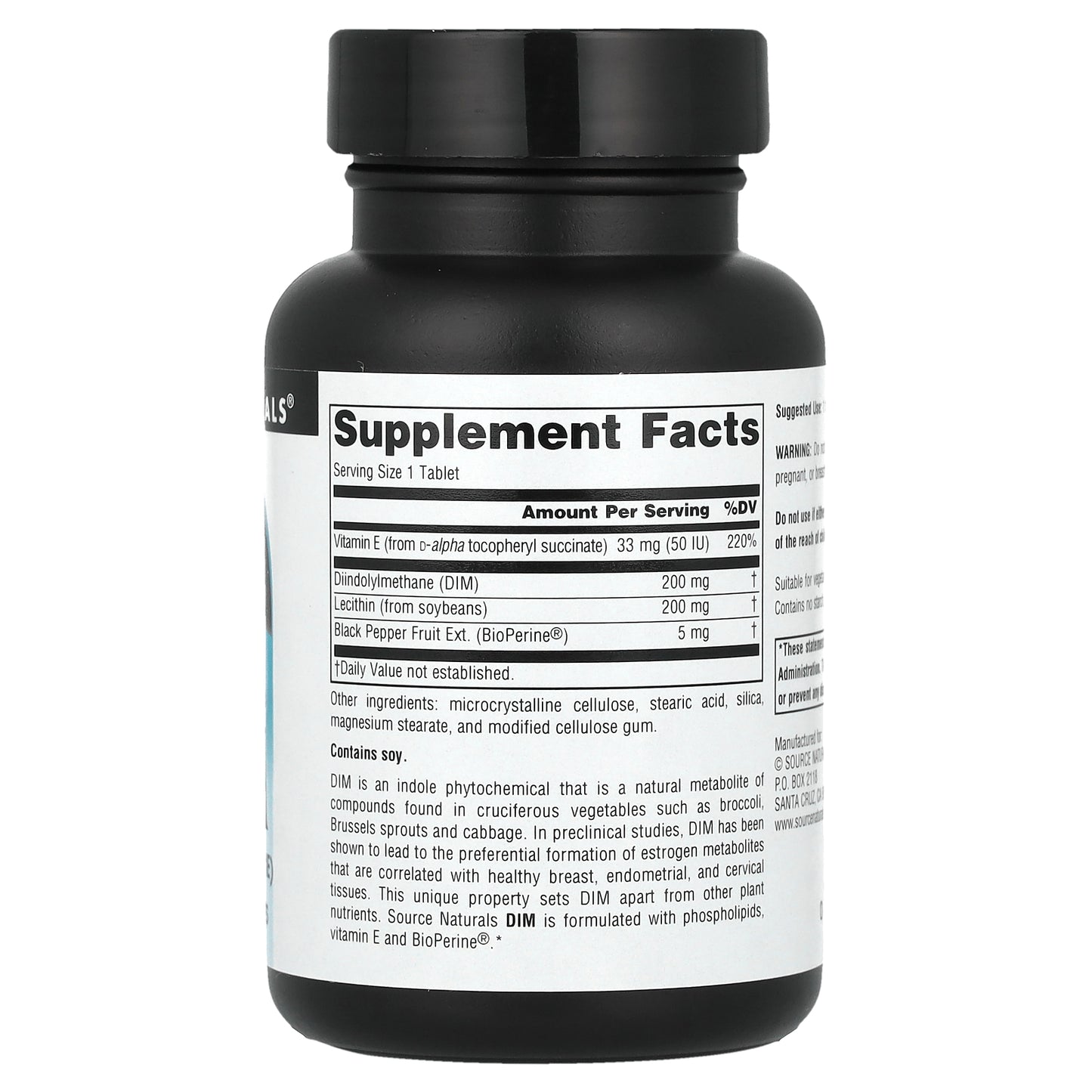 Source Naturals, DIM, 200 mg, 30 Tablets