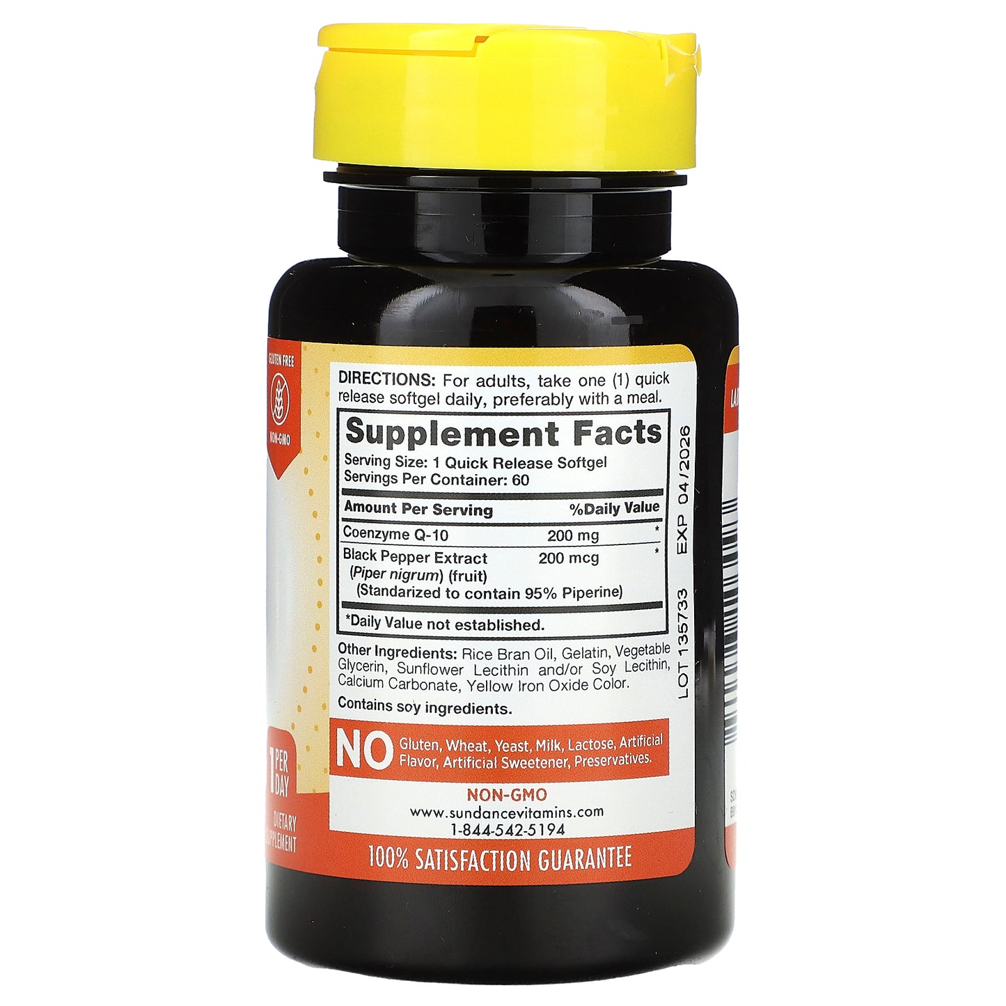 Sundance Vitamins, Absorbable CoQ10, 200 mg, 60 Quick Release Softgels