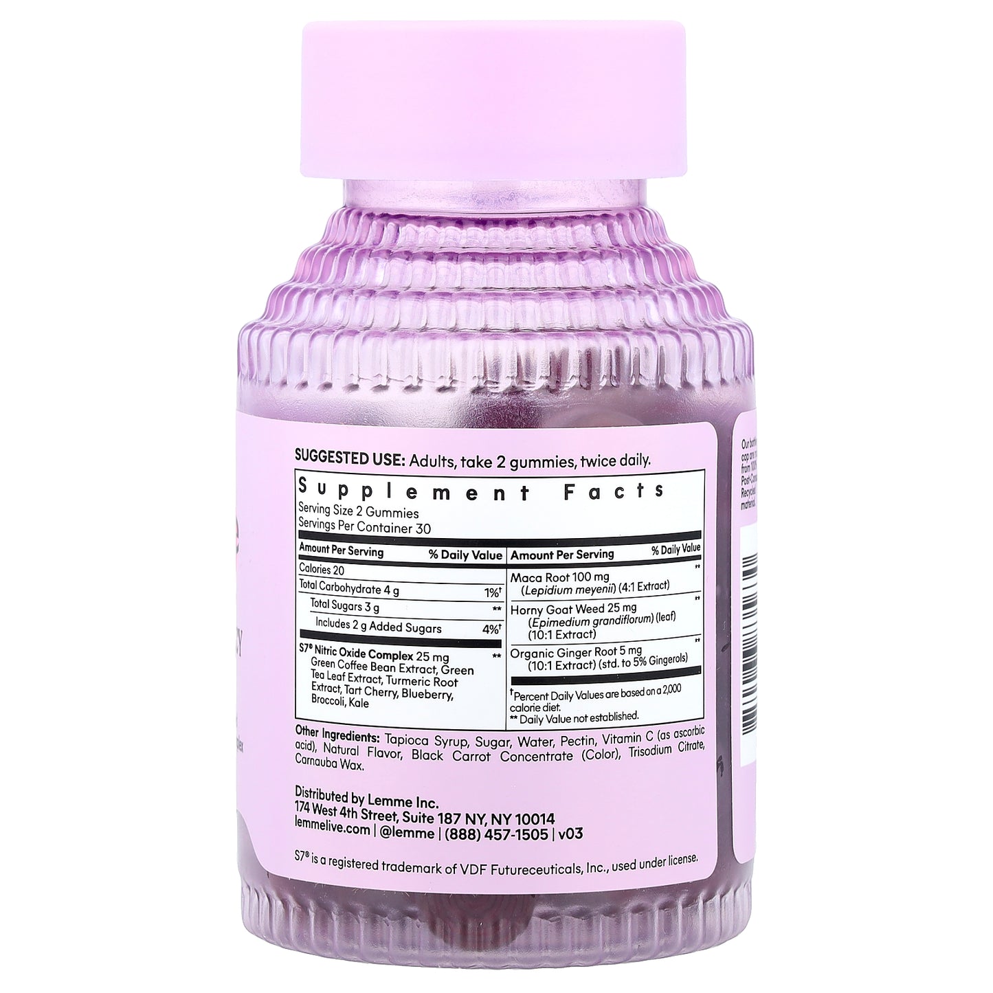 Lemme, Play, Daily Intimacy Gummies, Cherry, 60 Gummies